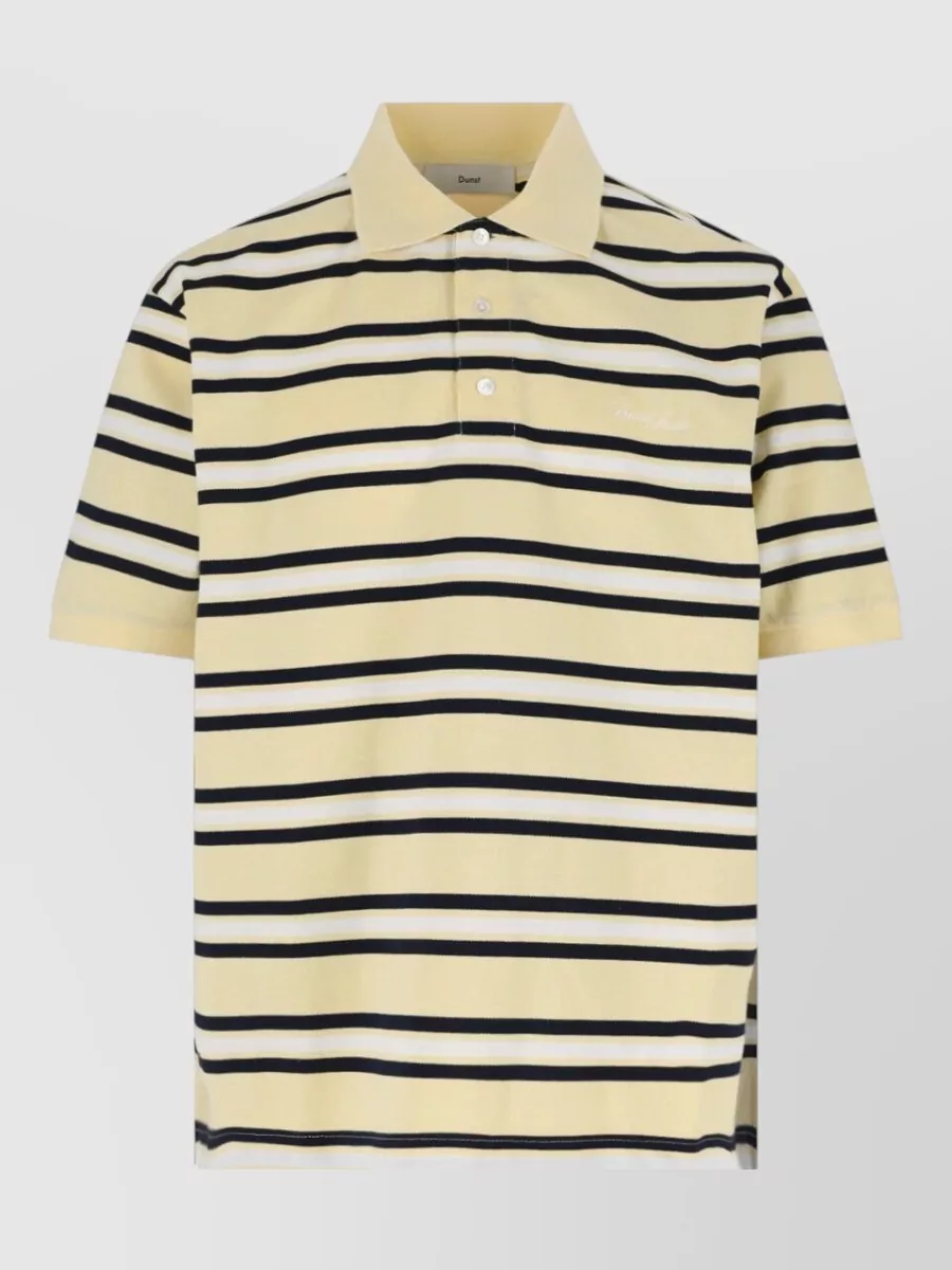 Dunst striped short-sleeve polo shirt