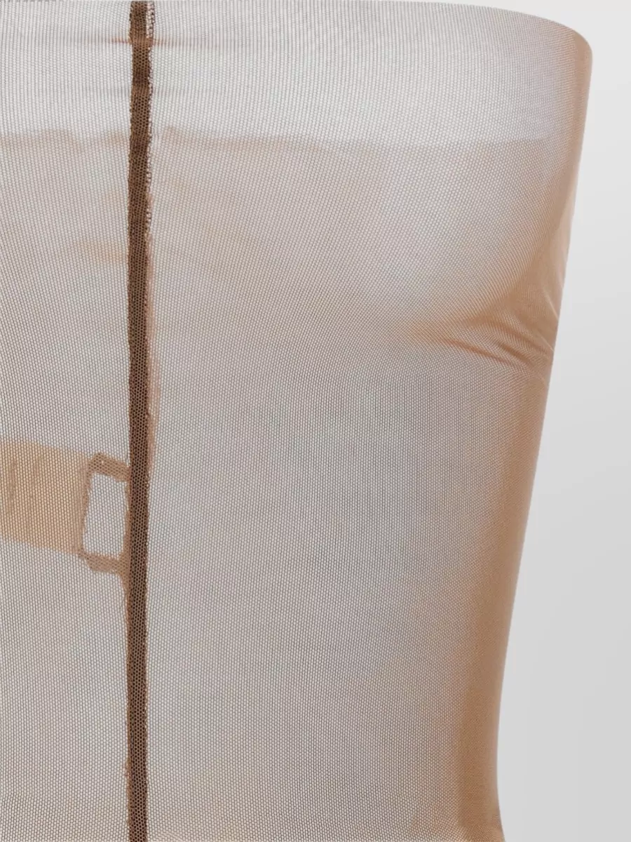 Rick Owens Sheer High-Rise Wide-Leg Tailored Shorts