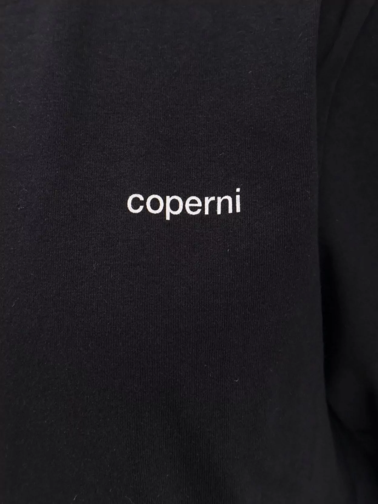 Coperni Ribbed Crew Neck Short Sleeve T-shirt In Black
