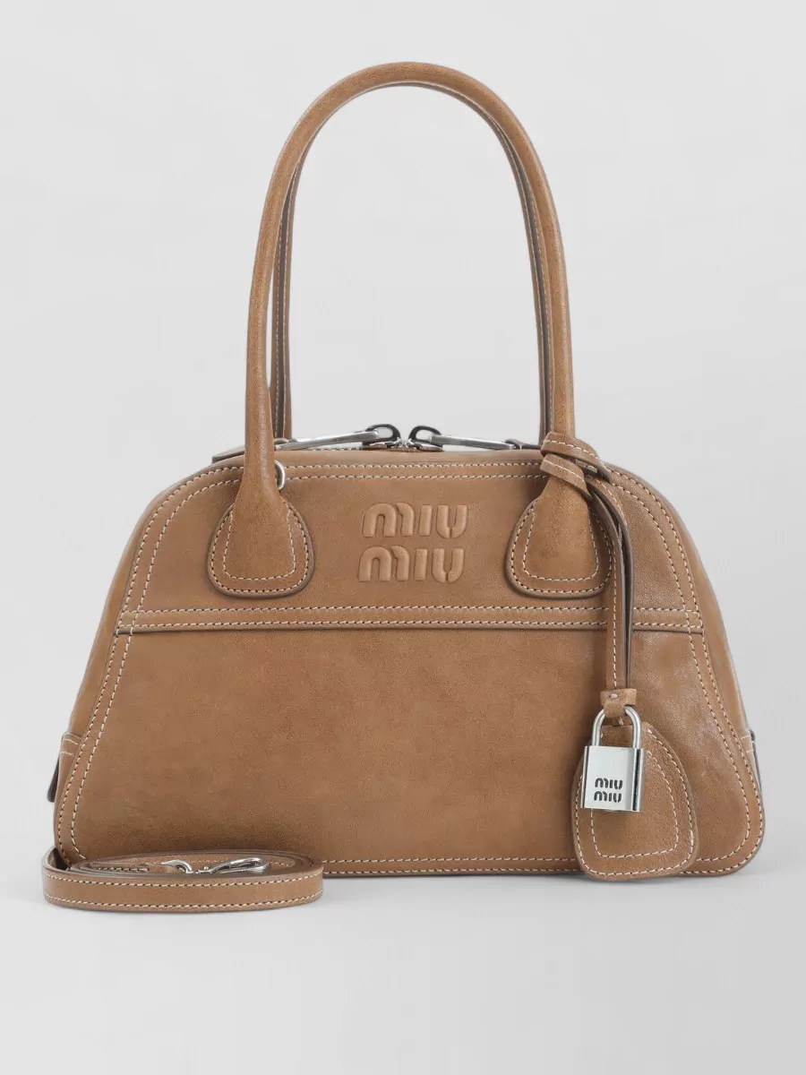 Miu Miu Na Lamb Leather Shoulder Bag
