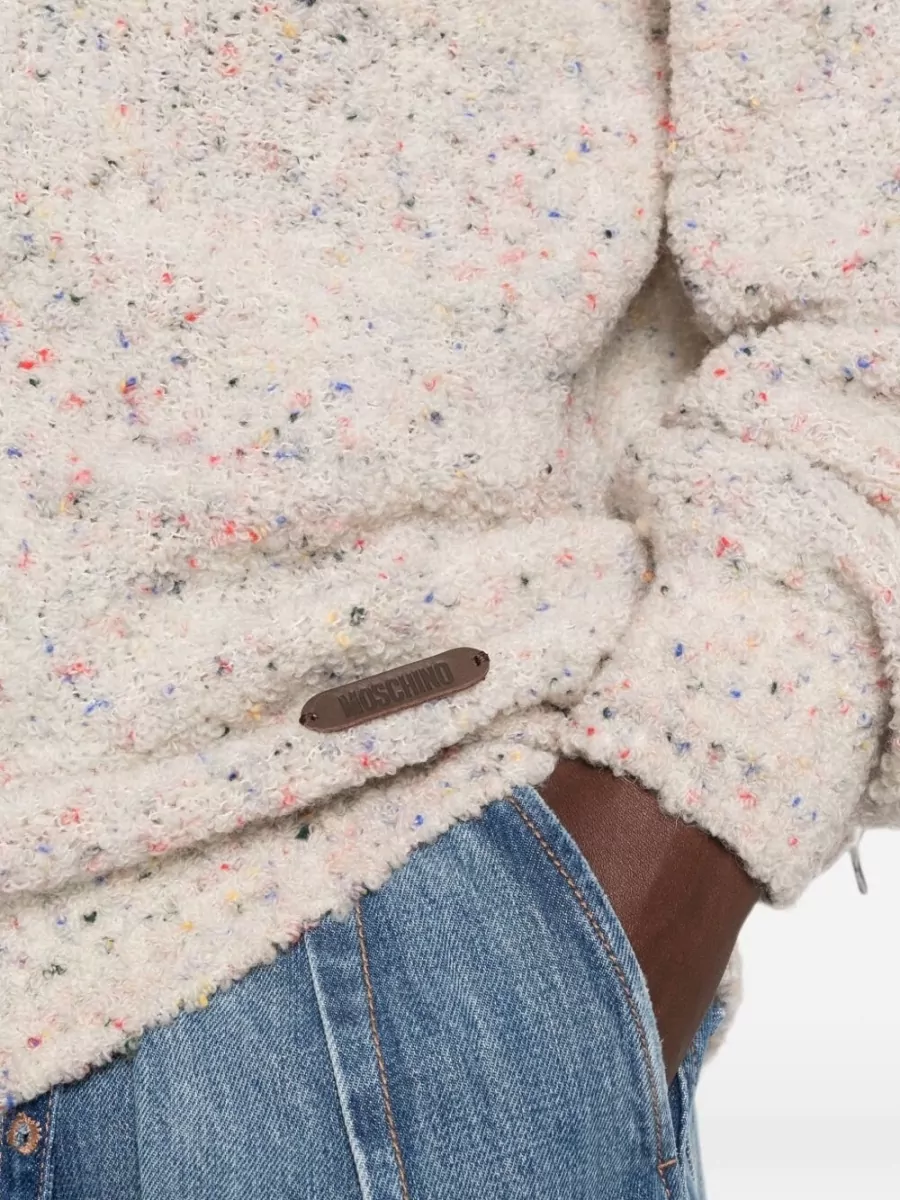 Moschino Bouclé V-Neck Cardigan