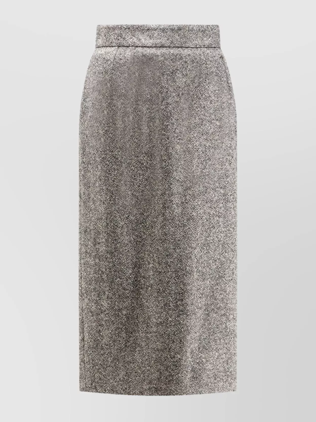 Dolce & Gabbana High-waisted Textured Midi Pencil Skirt In Silver