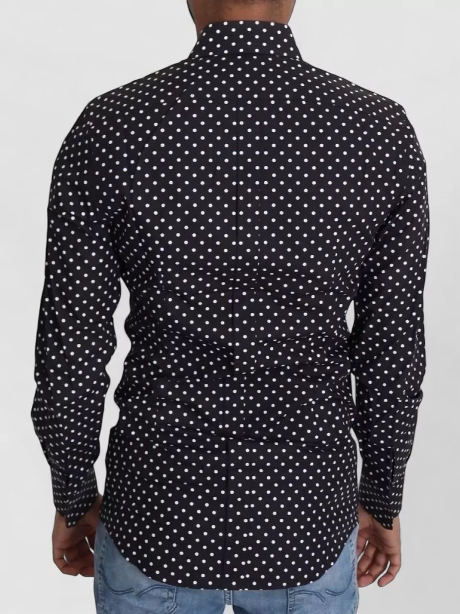 Dolce&Gabbana Cotton Polka-Dot Long-Sleeve Shirt