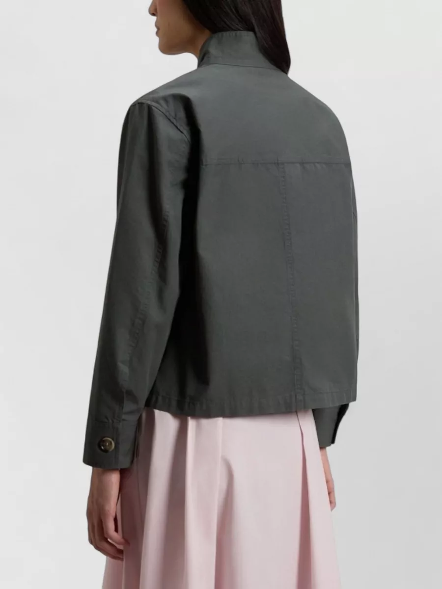Woolrich Cotton Stand Collar Military Jacket