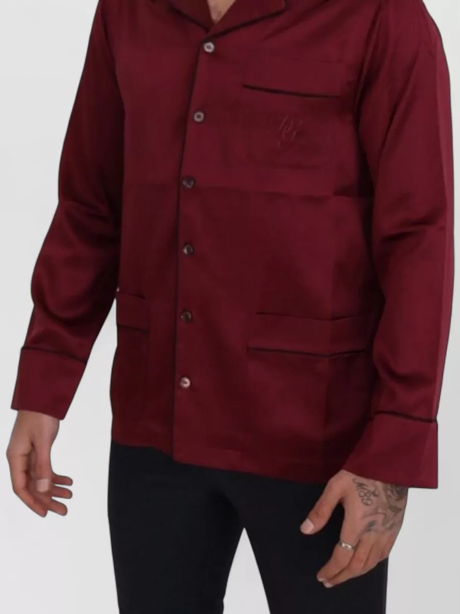 Dolce&Gabbana Silk Lounge Pajama Shirt