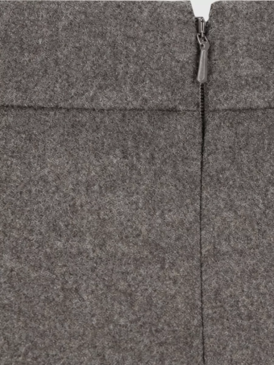 Max Mara Virgin Wool Knee-Length High-Waisted Skirt
