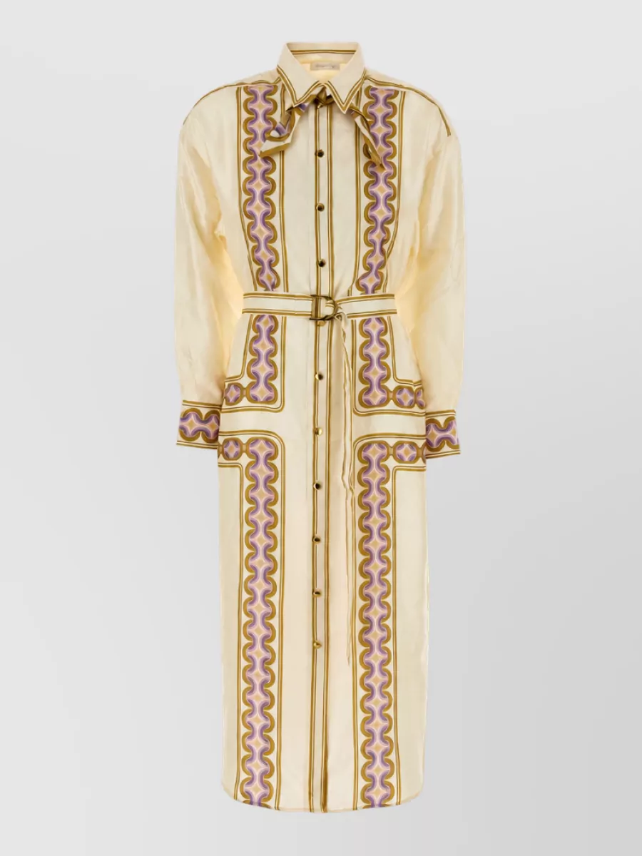 Zimmermann Silk printed midi shirt dress