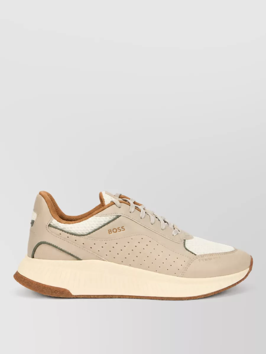 Boss calfskin low-top sneakers