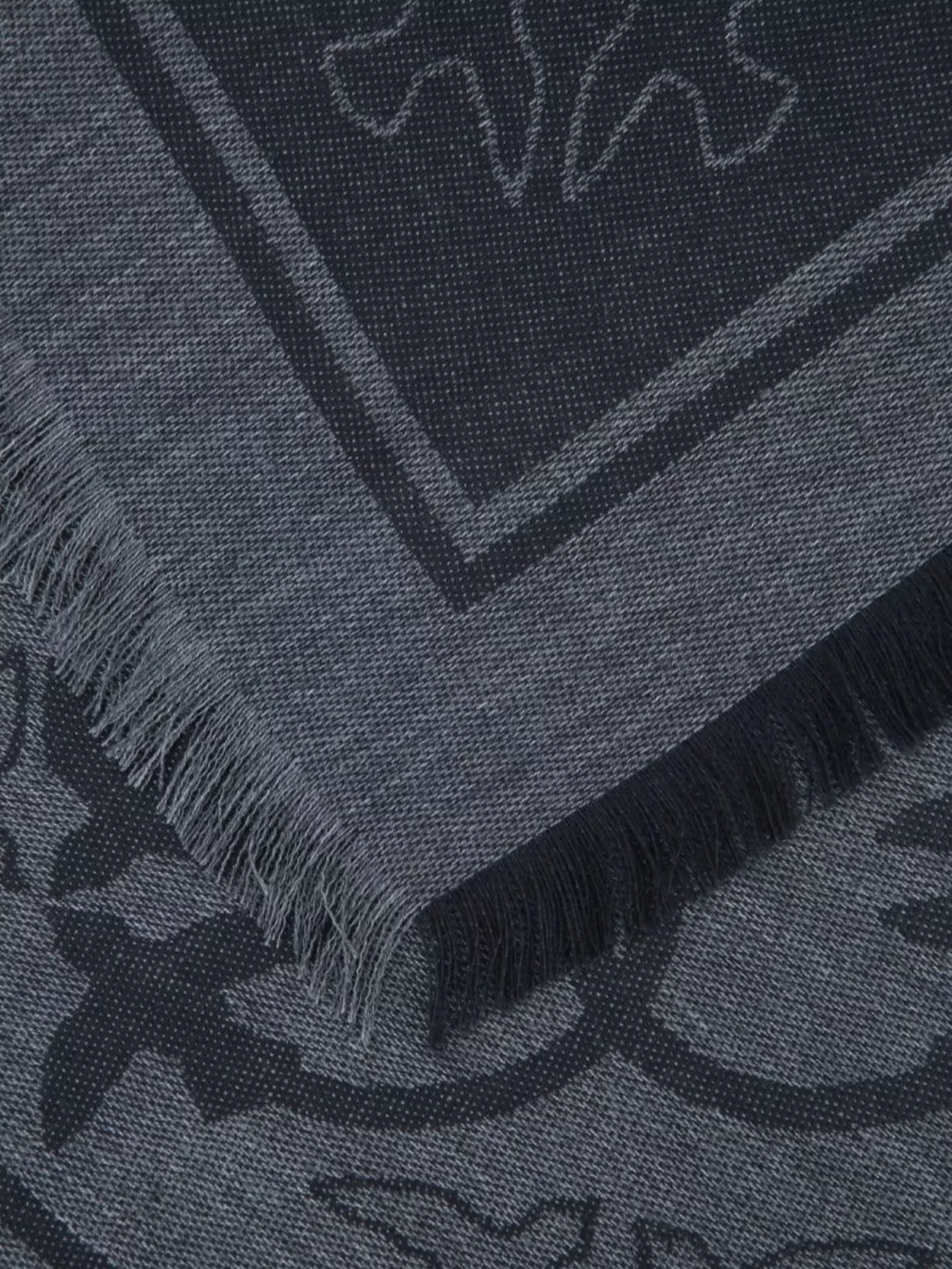 Pinko Viscose Blend Scarf With Love Birds Motif