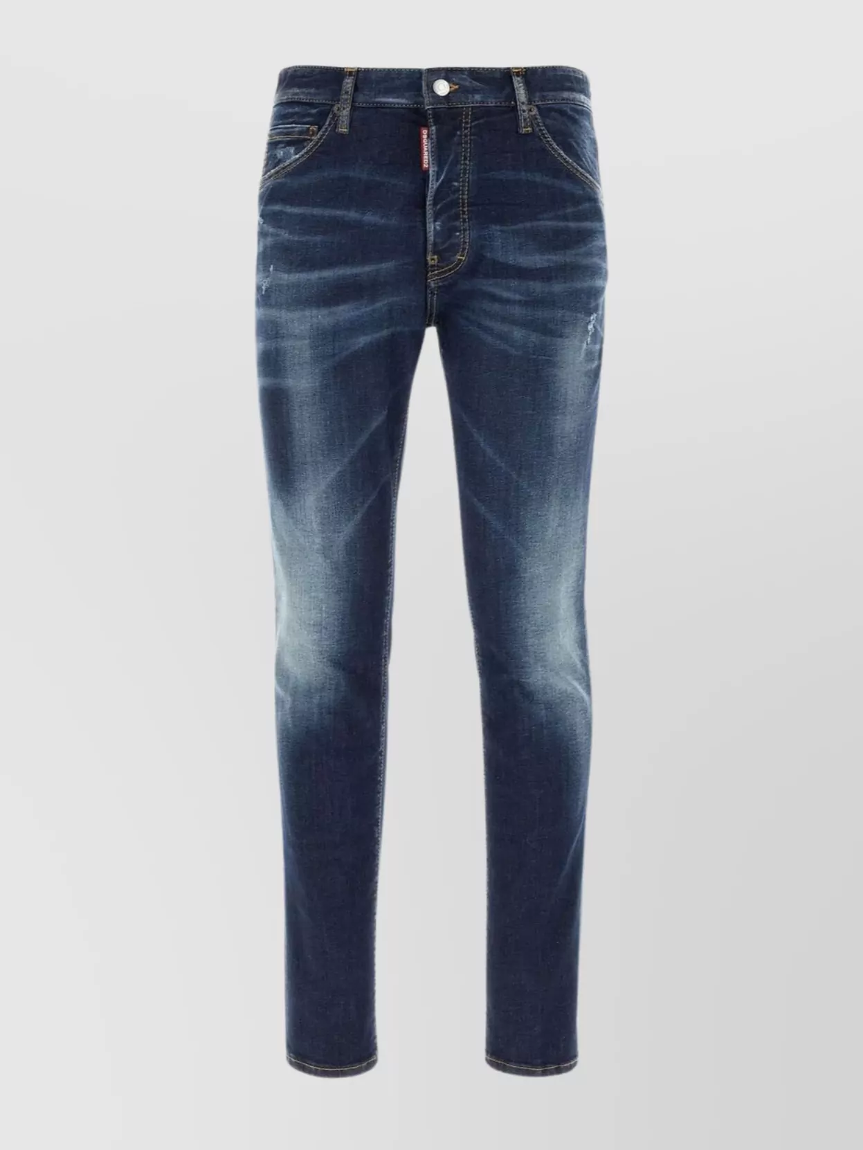 Shop Dsquared2 Waist Belt Loops Skinny Jeans In Blue