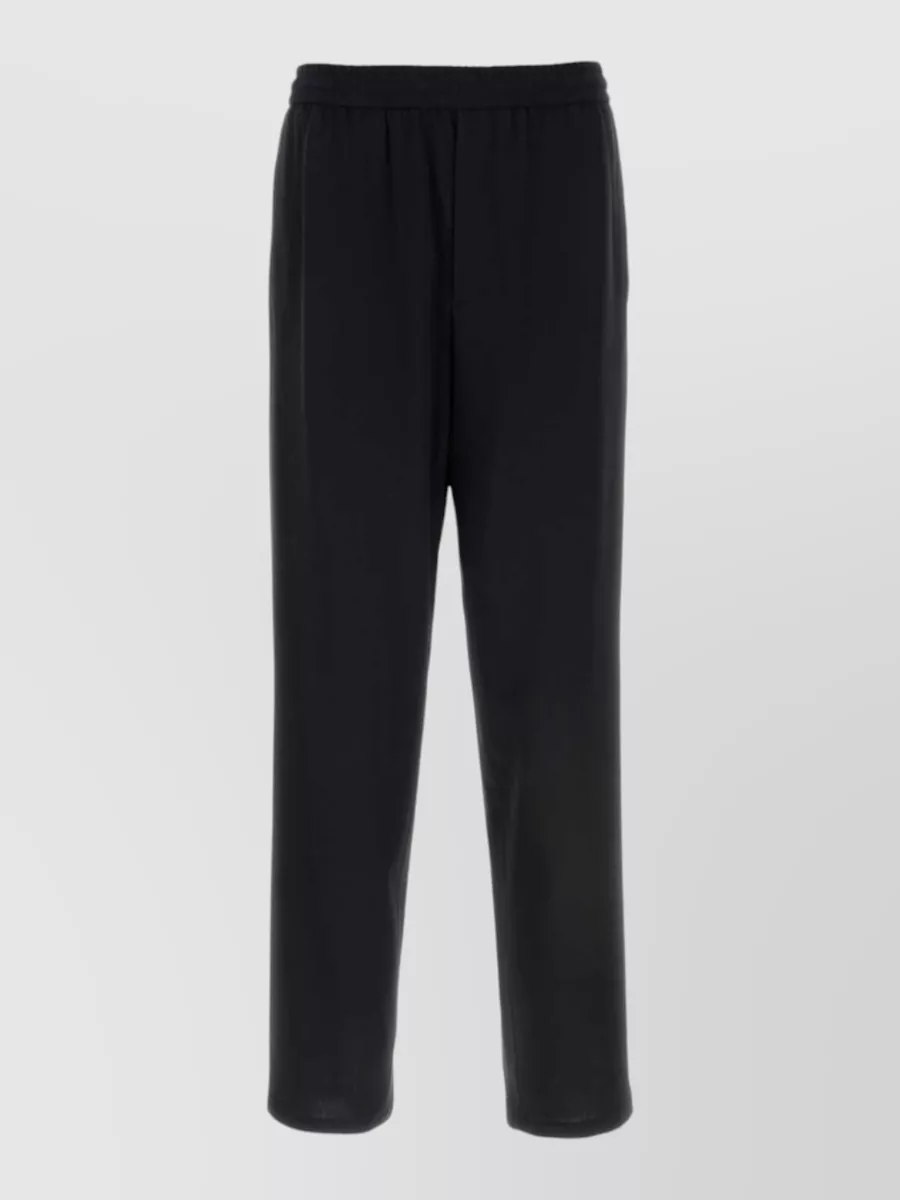 Giorgio Armani Virgin Wool Twill Wide-Leg Trousers