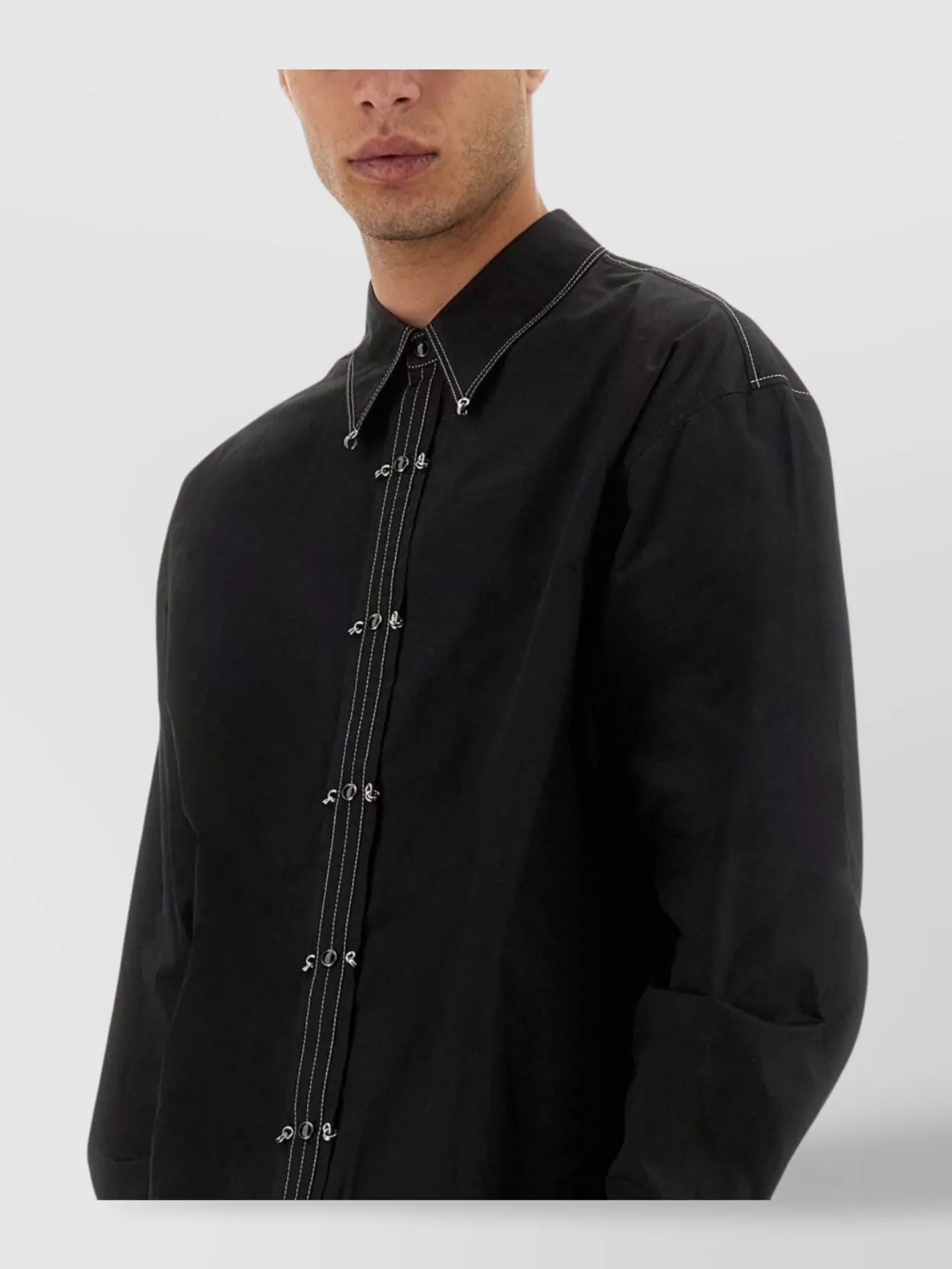 Lemaire Tailored Cotton Shirt Button Detailing