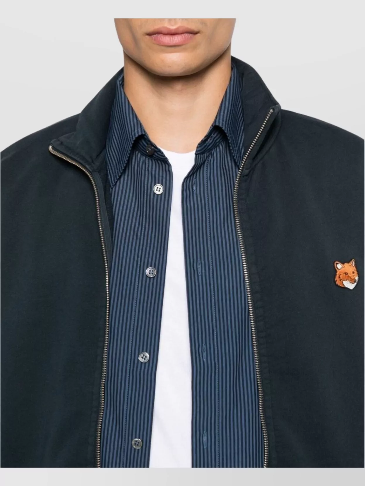 Maison Kitsuné Cotton Sweatshirt With Fox Head Zip
