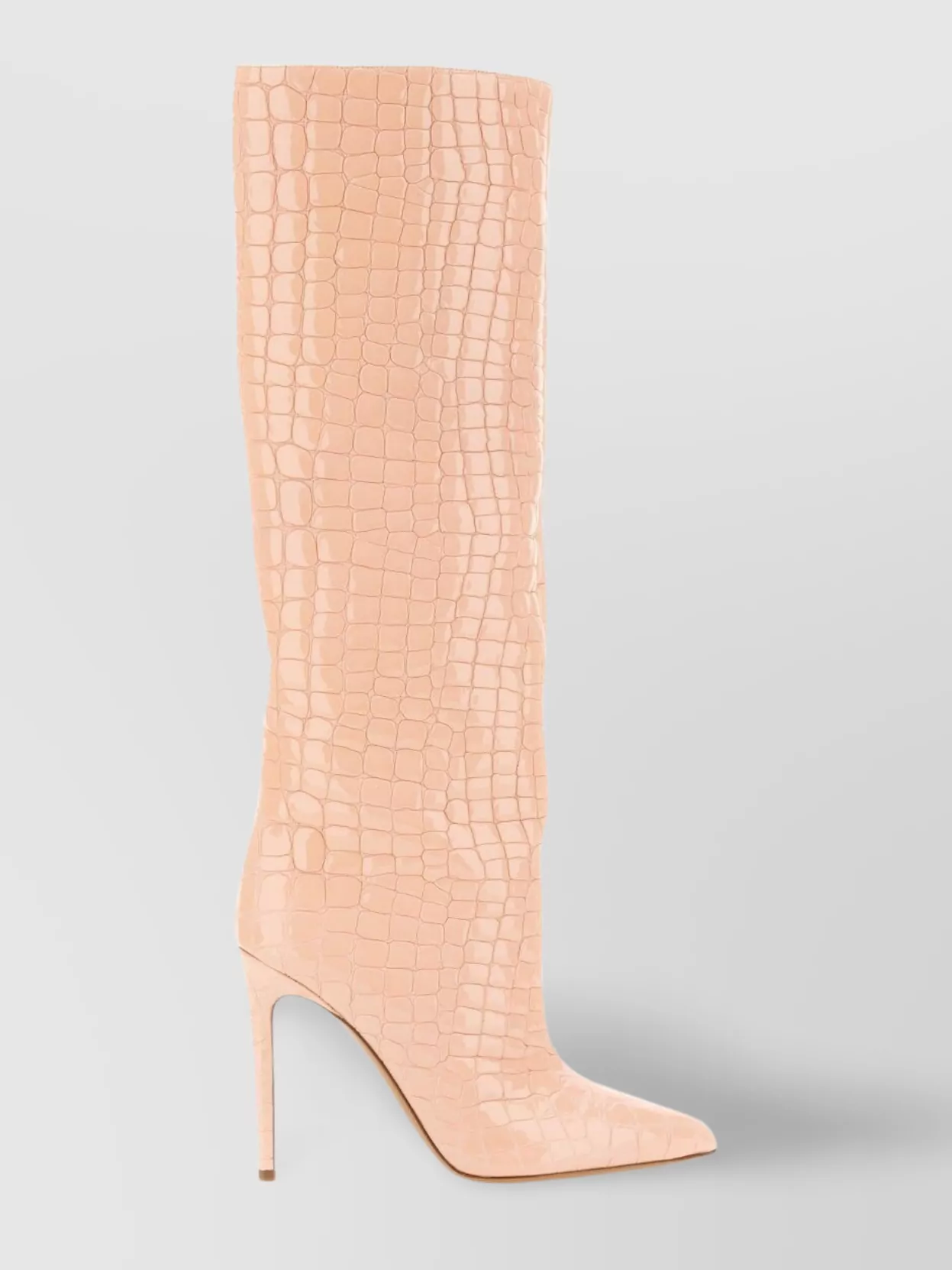 Paris Texas Crocodile Knee High Pointed Stiletto Boots