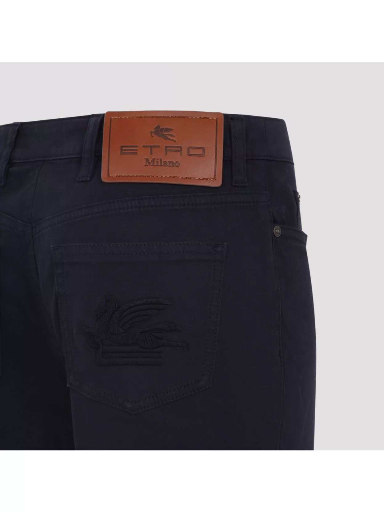 Etro Flared Leg Embroidered Back Pocket Trousers