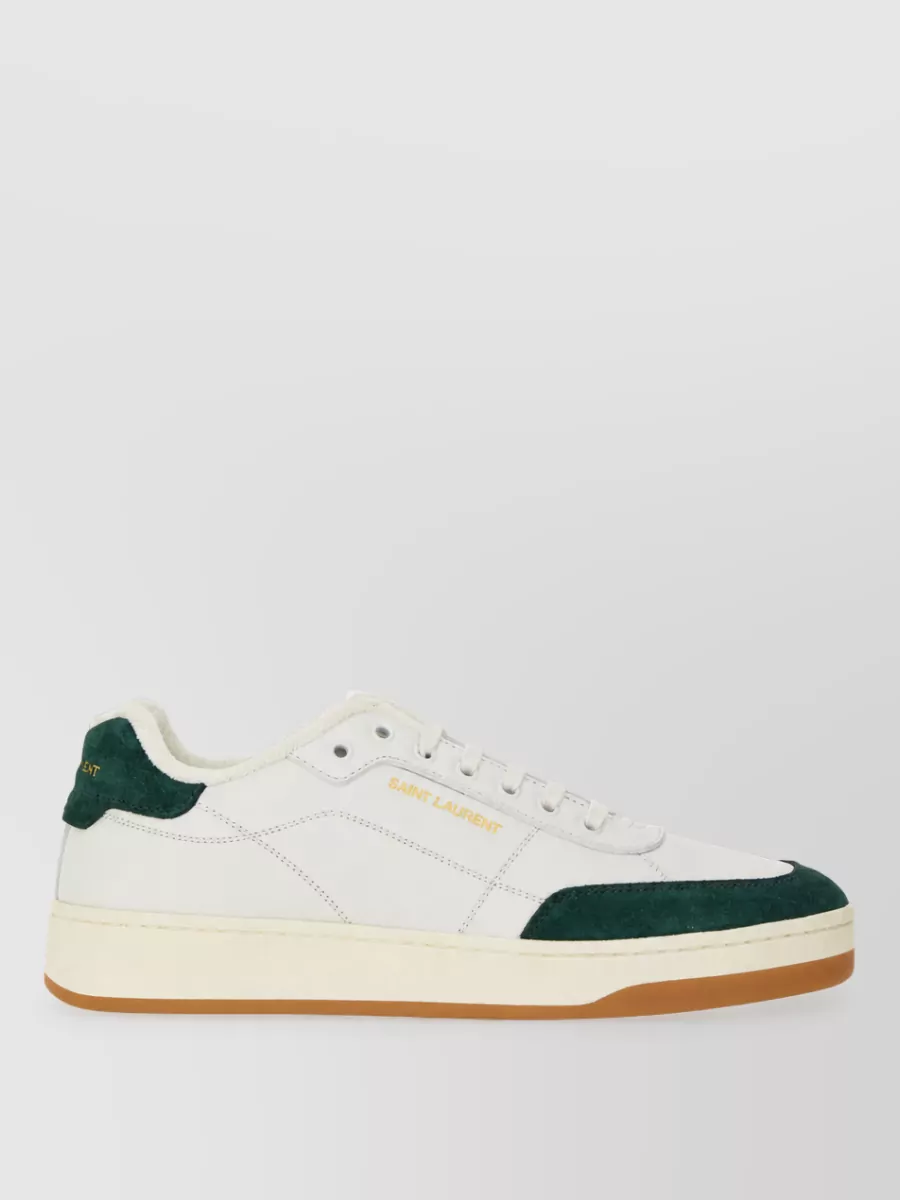 Saint Laurent Calfskin Leather Lace-Up Sneakers
