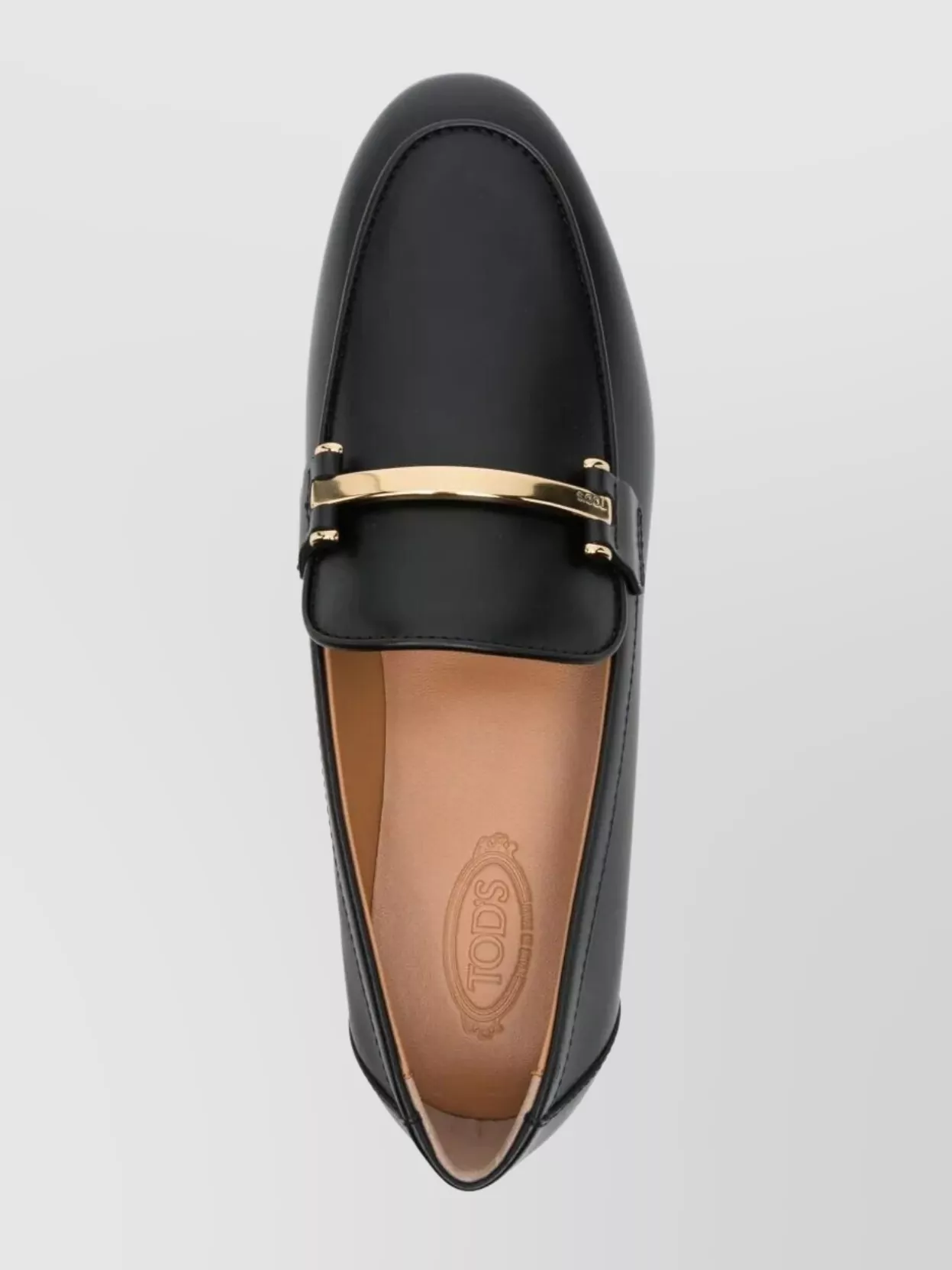 Tod's Round Toe Loafers Gold-Tone Hardware