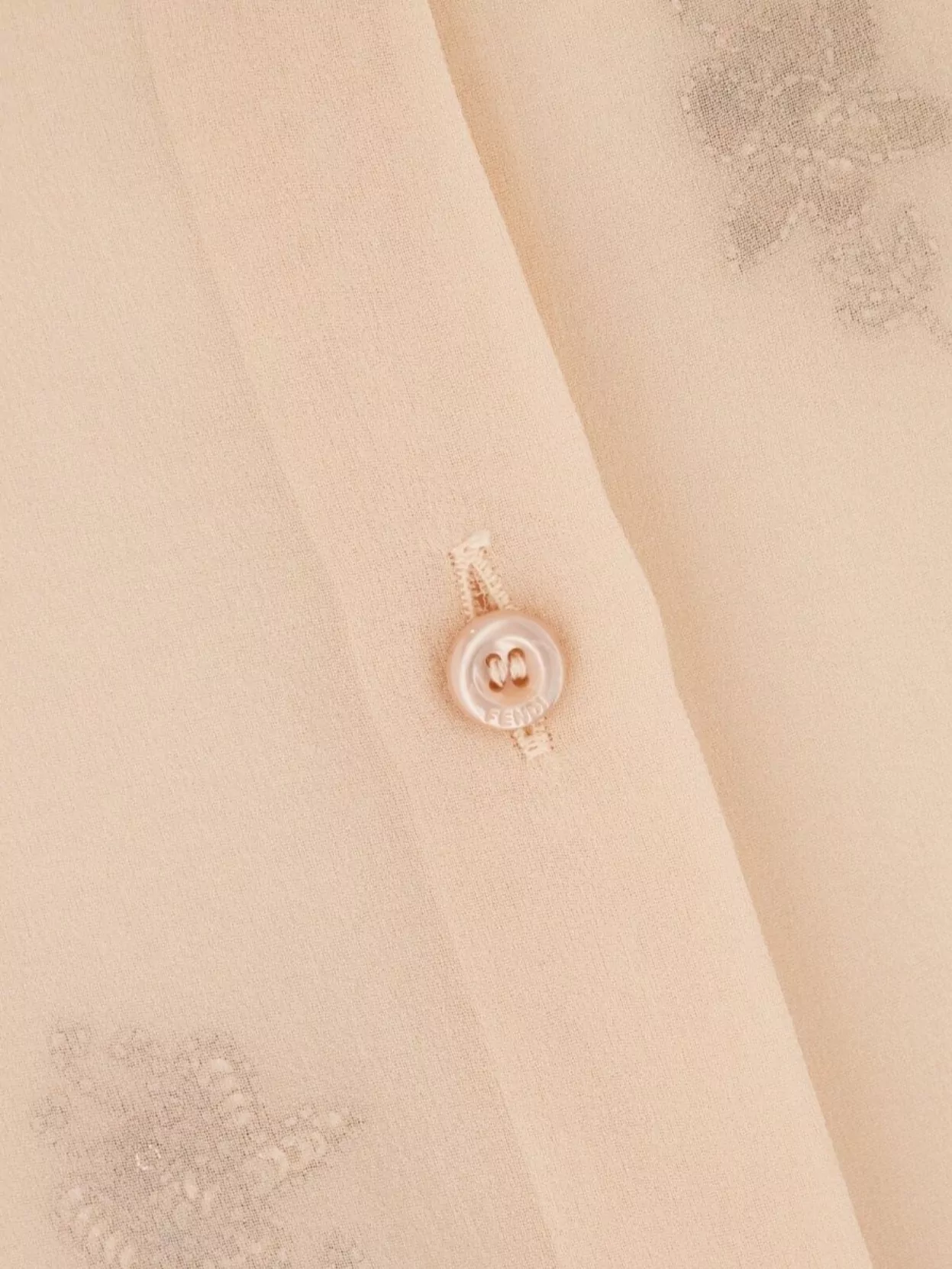 Fendi Silk Blouse With Collar And Floral Embroidery