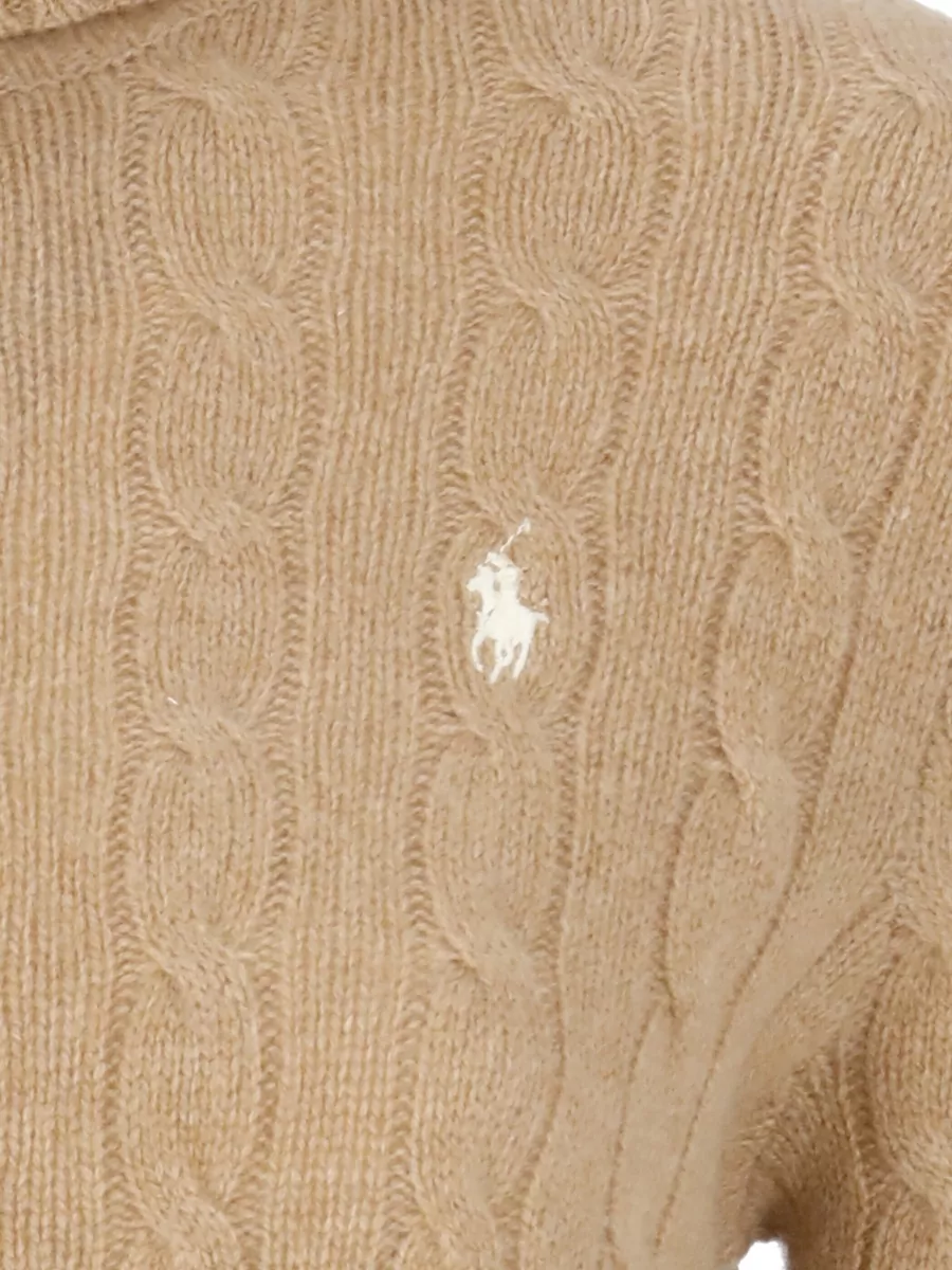 Ralph Lauren Wool Cashmere Cable Knit Turtleneck Sweater