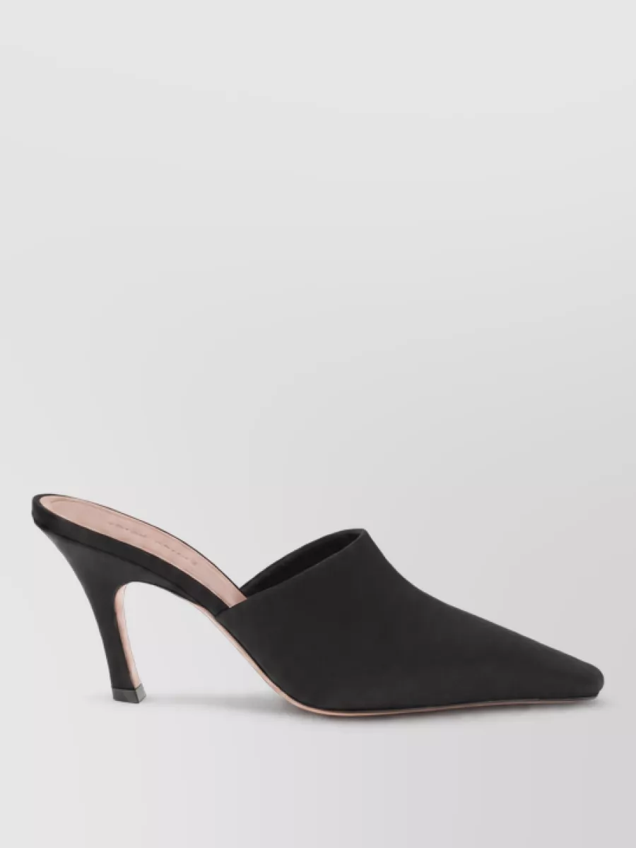 Amina Muaddi Silk Mules