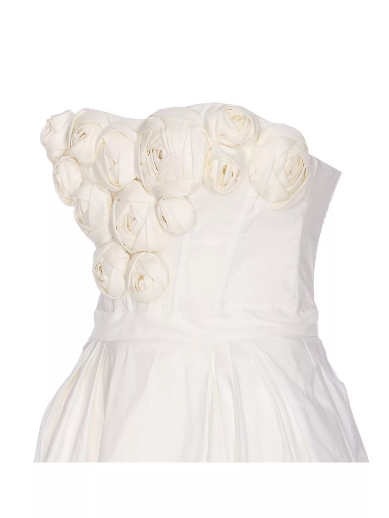 Elisabetta Franchi Roses Corset Floral Heart Midi Dress