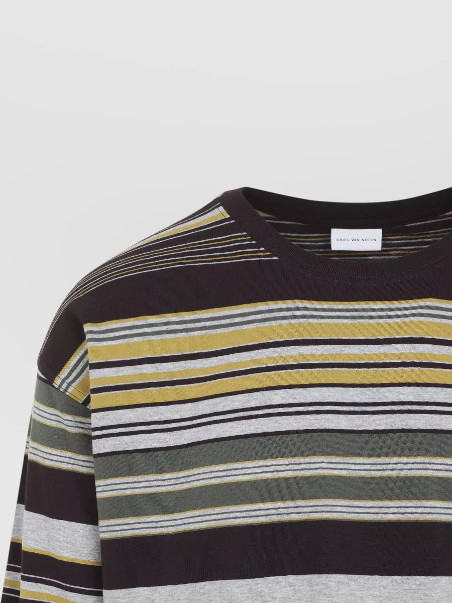 Dries Van Noten Striped Relaxed-Fit Long-Sleeve T-Shirt