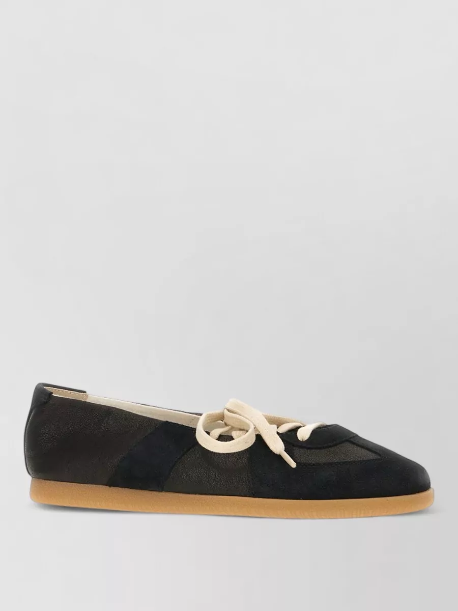 Maison Margiela leather lace-up ballet flats