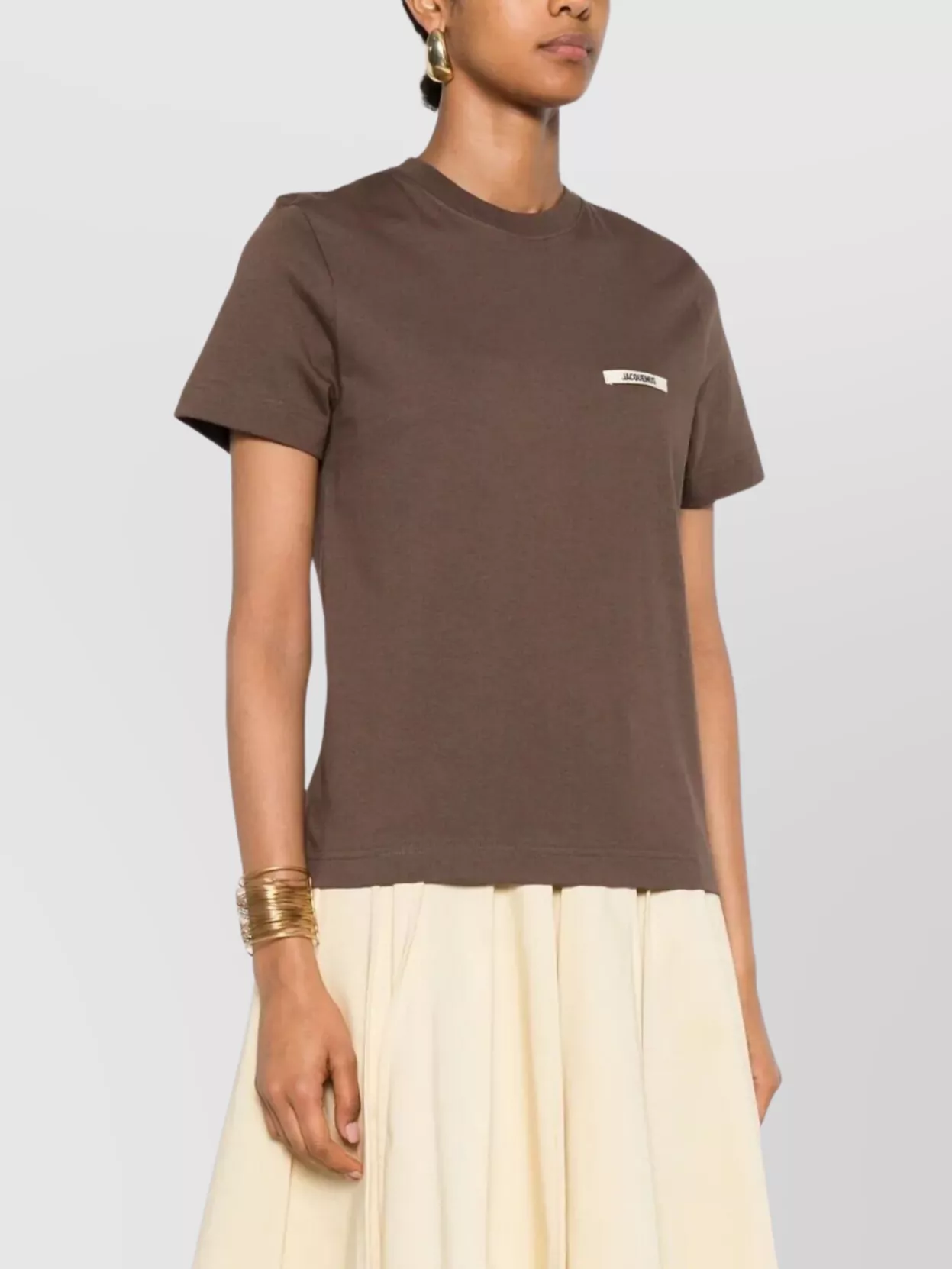Jacquemus Cotton Crew Neck Short Sleeve T-Shirt