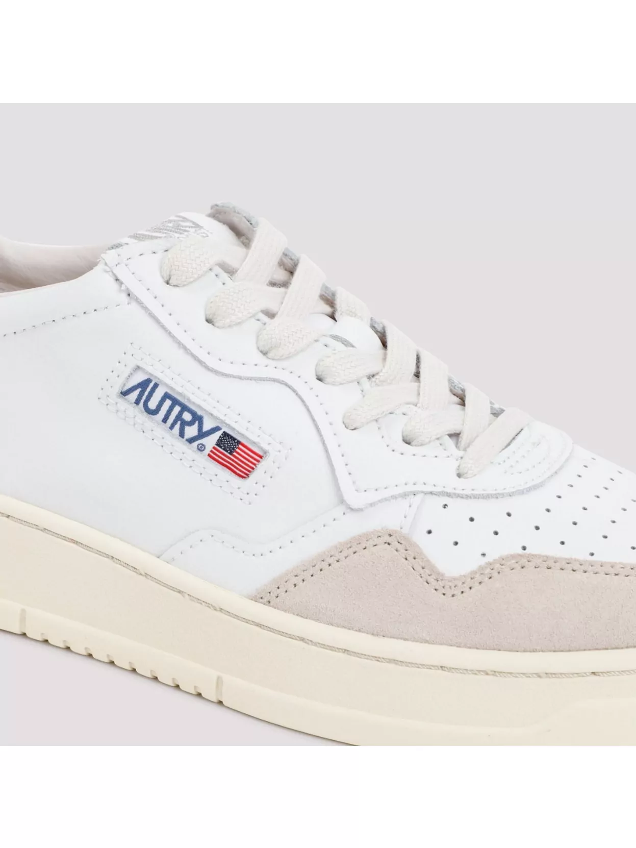 Autry Low-top Sneakers With Leather And Suede Accents In White