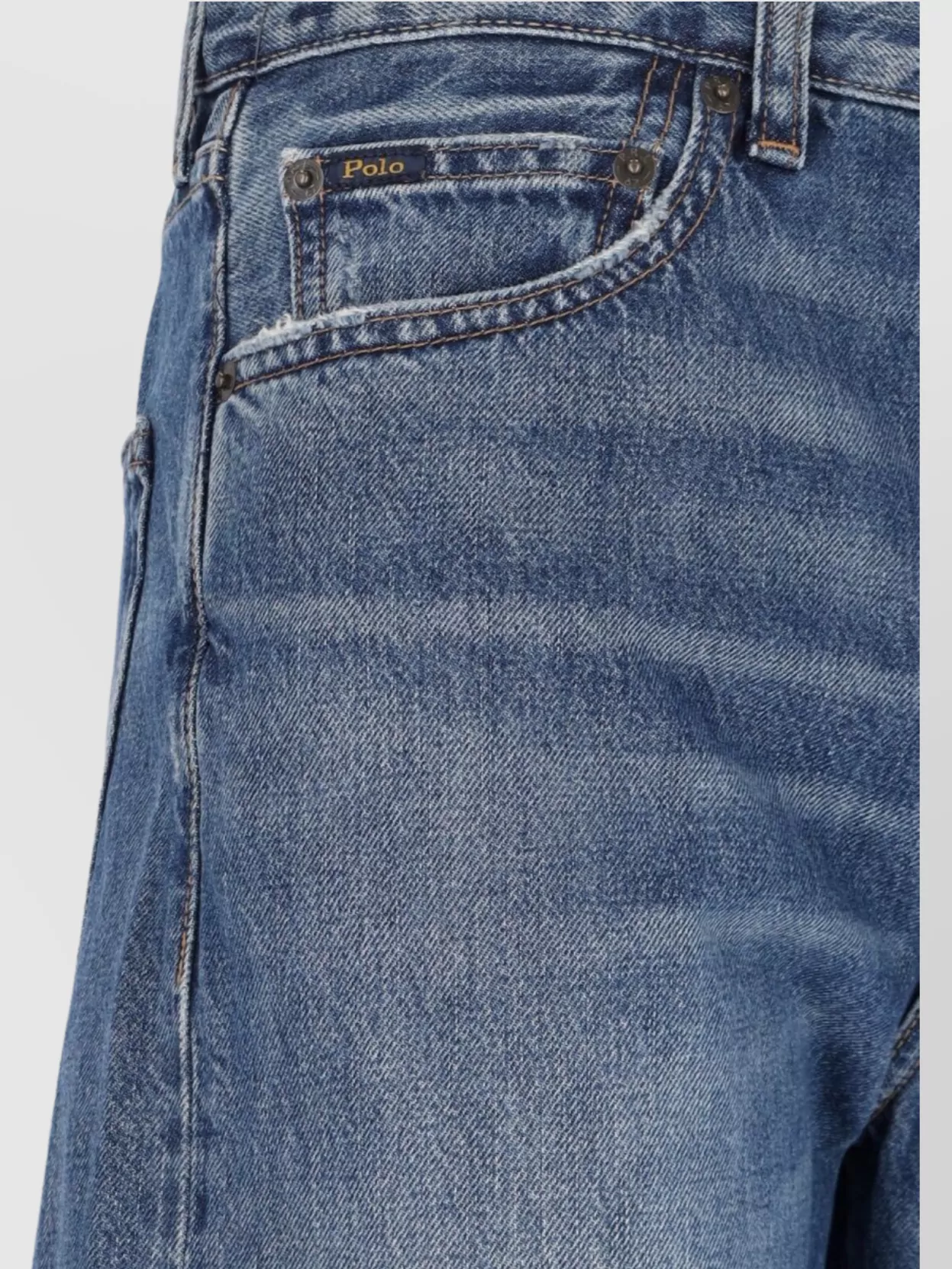 Polo Ralph Lauren Straight Leg Trousers Distressed Detail