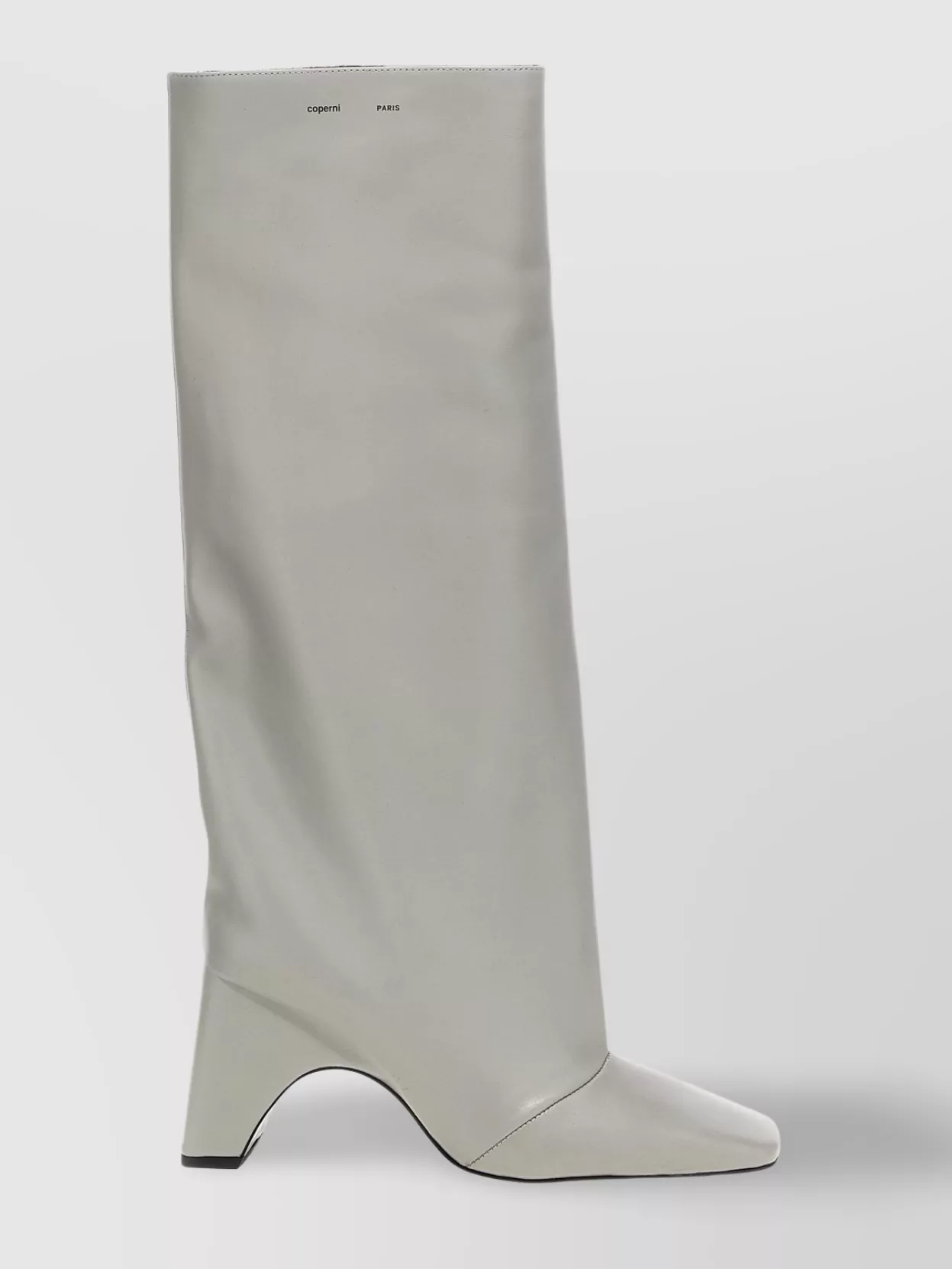 Shop Coperni Knee Boots 'arch' Block Heel