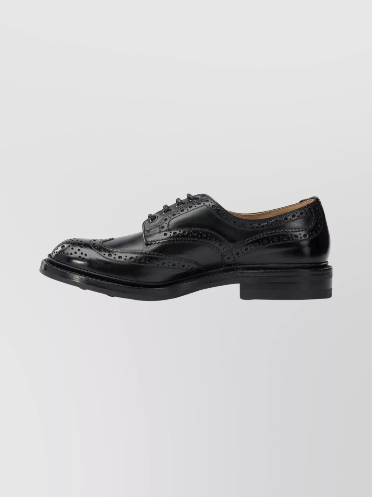 Tricker's Round Toe Brogue Derby Lace-Up Shoes