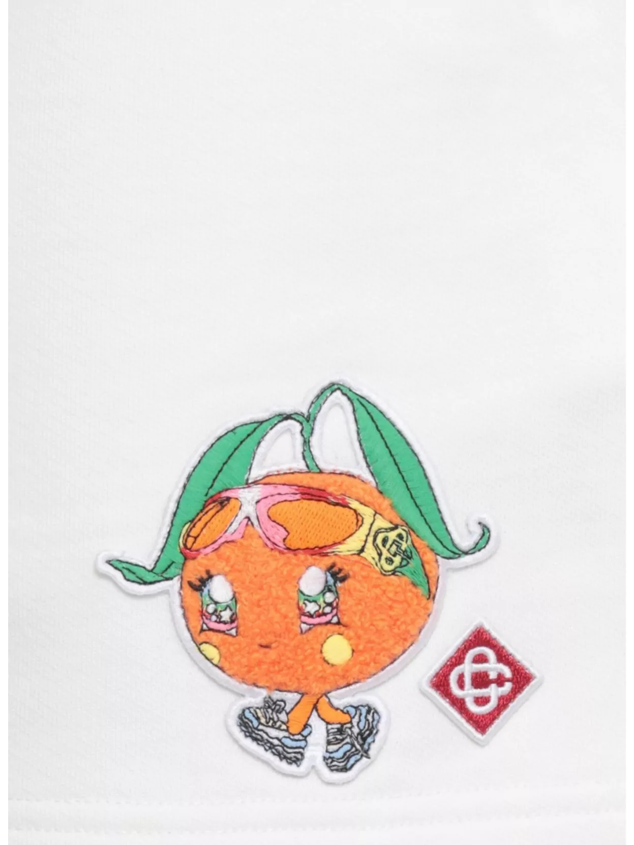 Casablanca Cotton Shorts With Embroidered Detail And Pockets In White