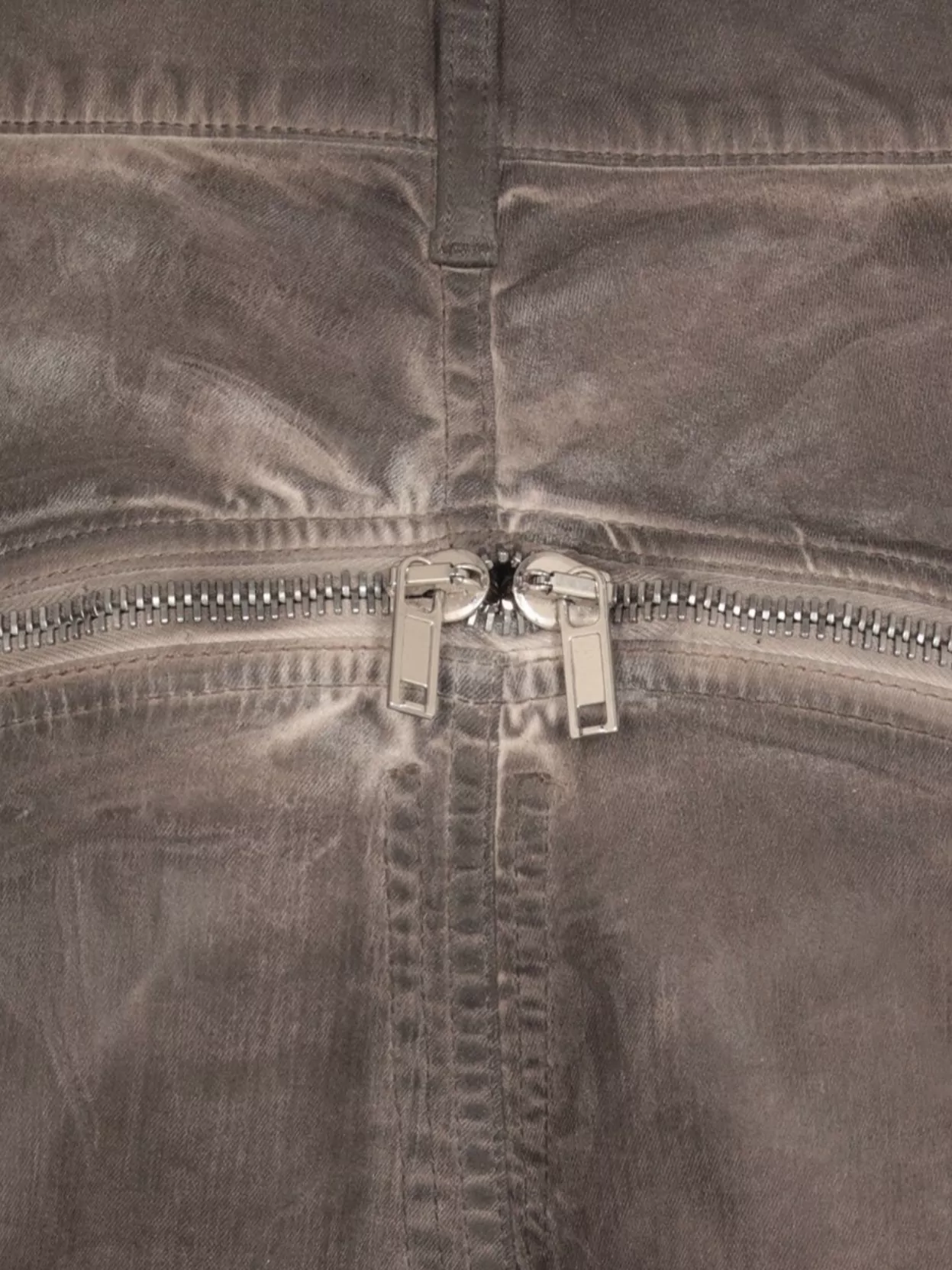 Rick Owens Drkshdw Straight Cotton Trousers Distressed Finish