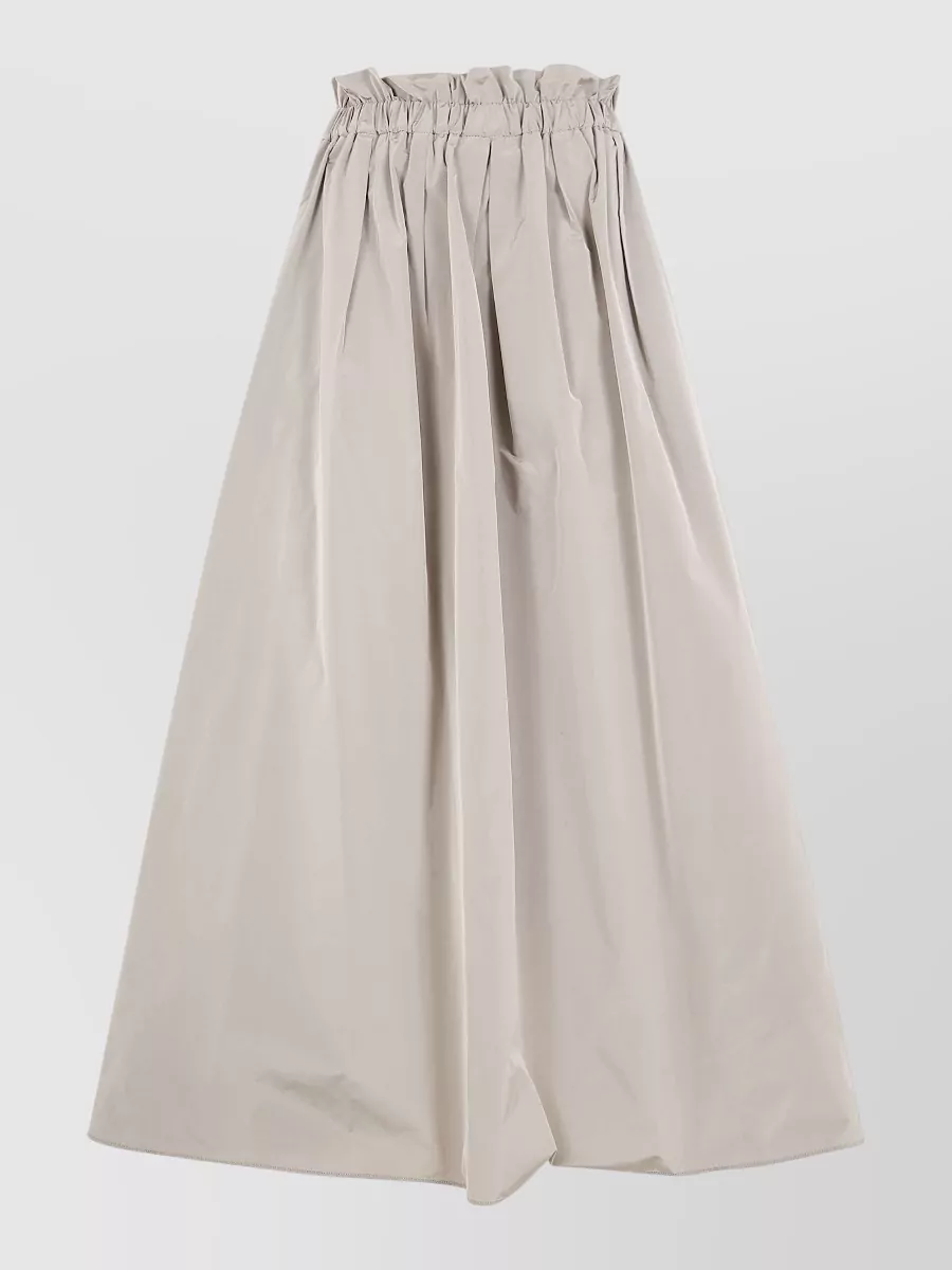 Herno High Waist Maxi Pleated Round Skirt