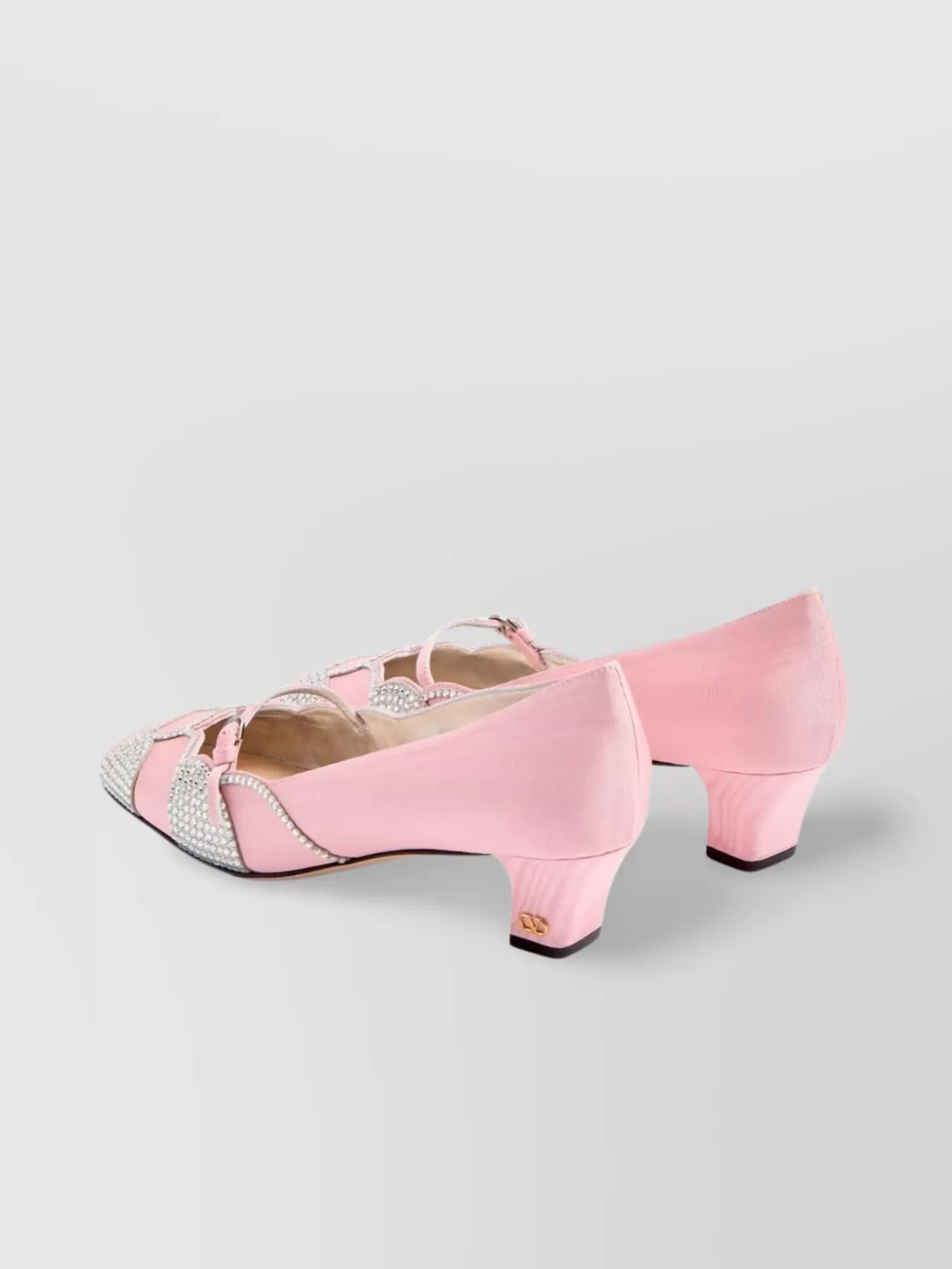 Valentino Garavani Crystal Mary Jane Pumps Grosgrain Effect