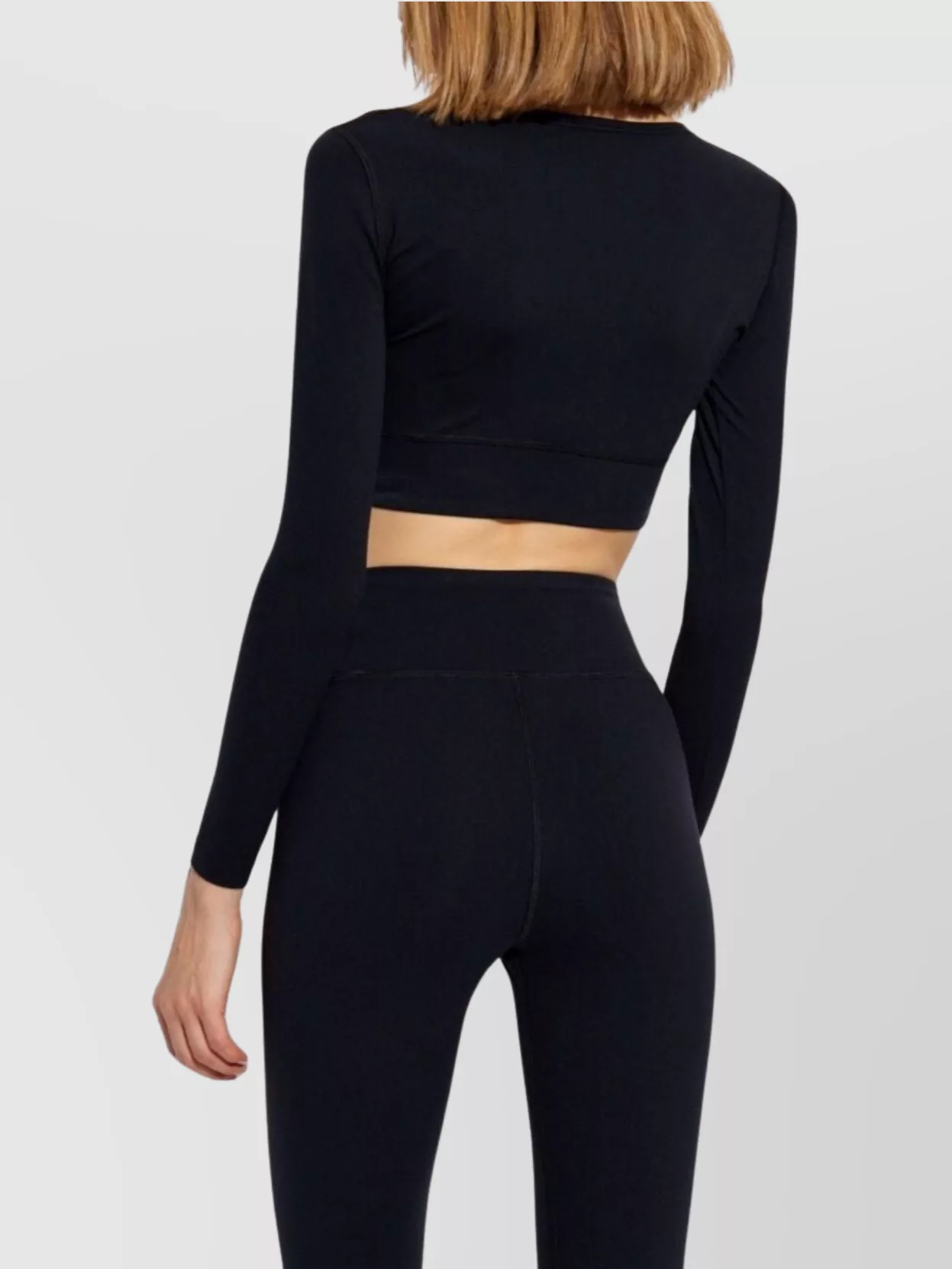 Balenciaga Black Activewear Top In Matt Nylon Blend Women