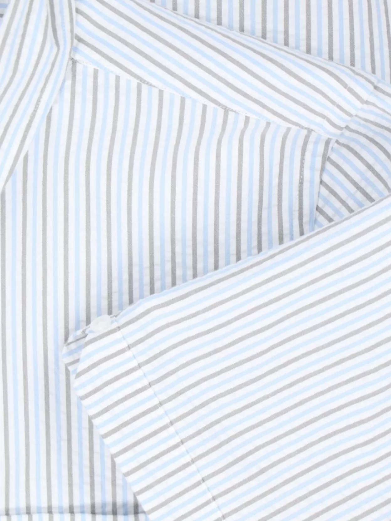 Thom Browne Striped Short Sleeve Shirt With Chest Pocket