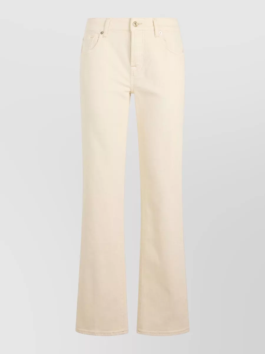 7 For All Mankind denim high-rise straight-leg jeans
