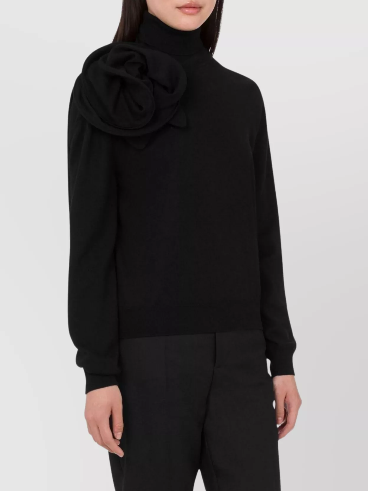 Moschino Floral Long Sleeve Turtleneck Knitwear