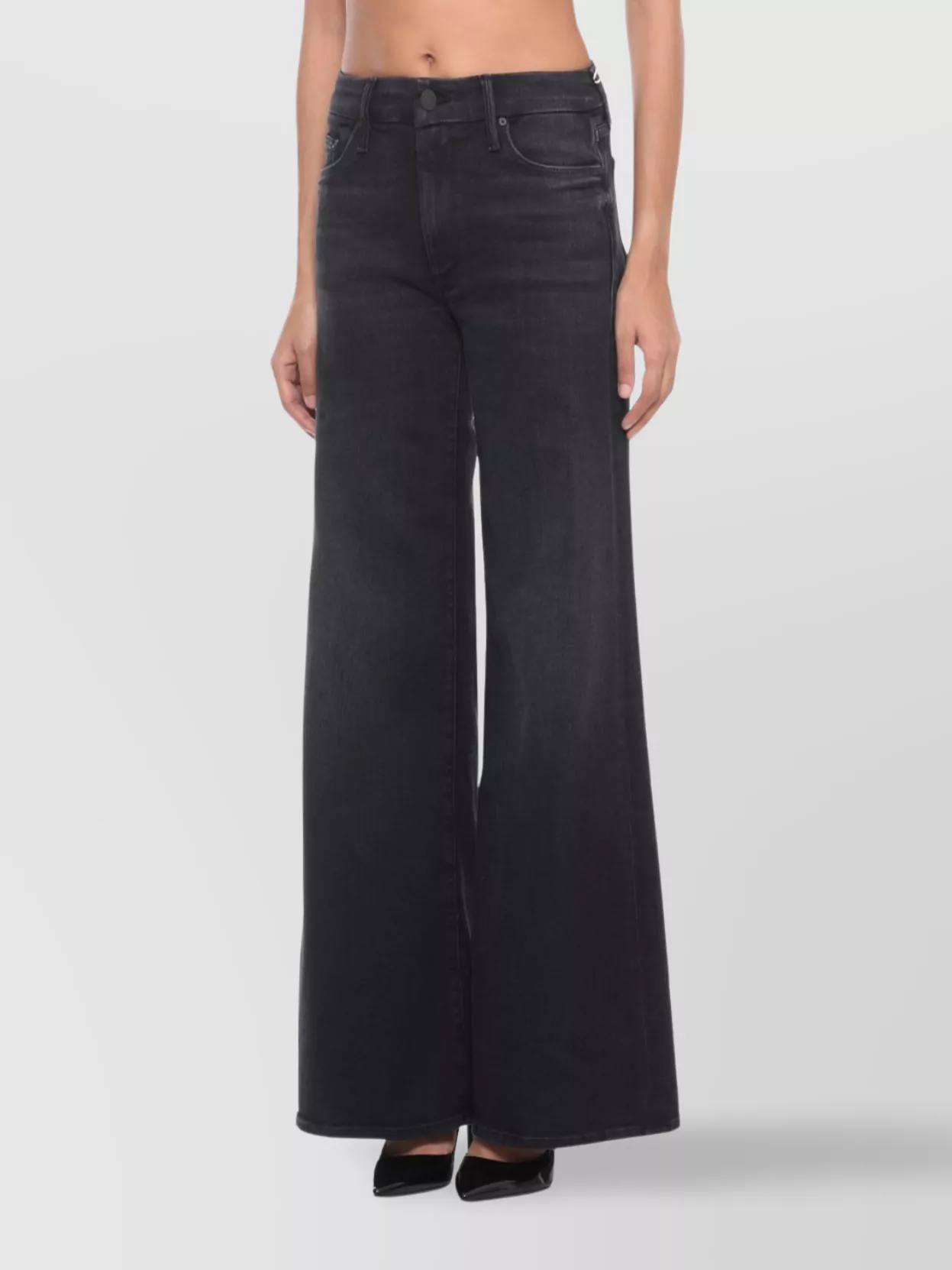 Mother Wide-Leg Trousers Belt Loops