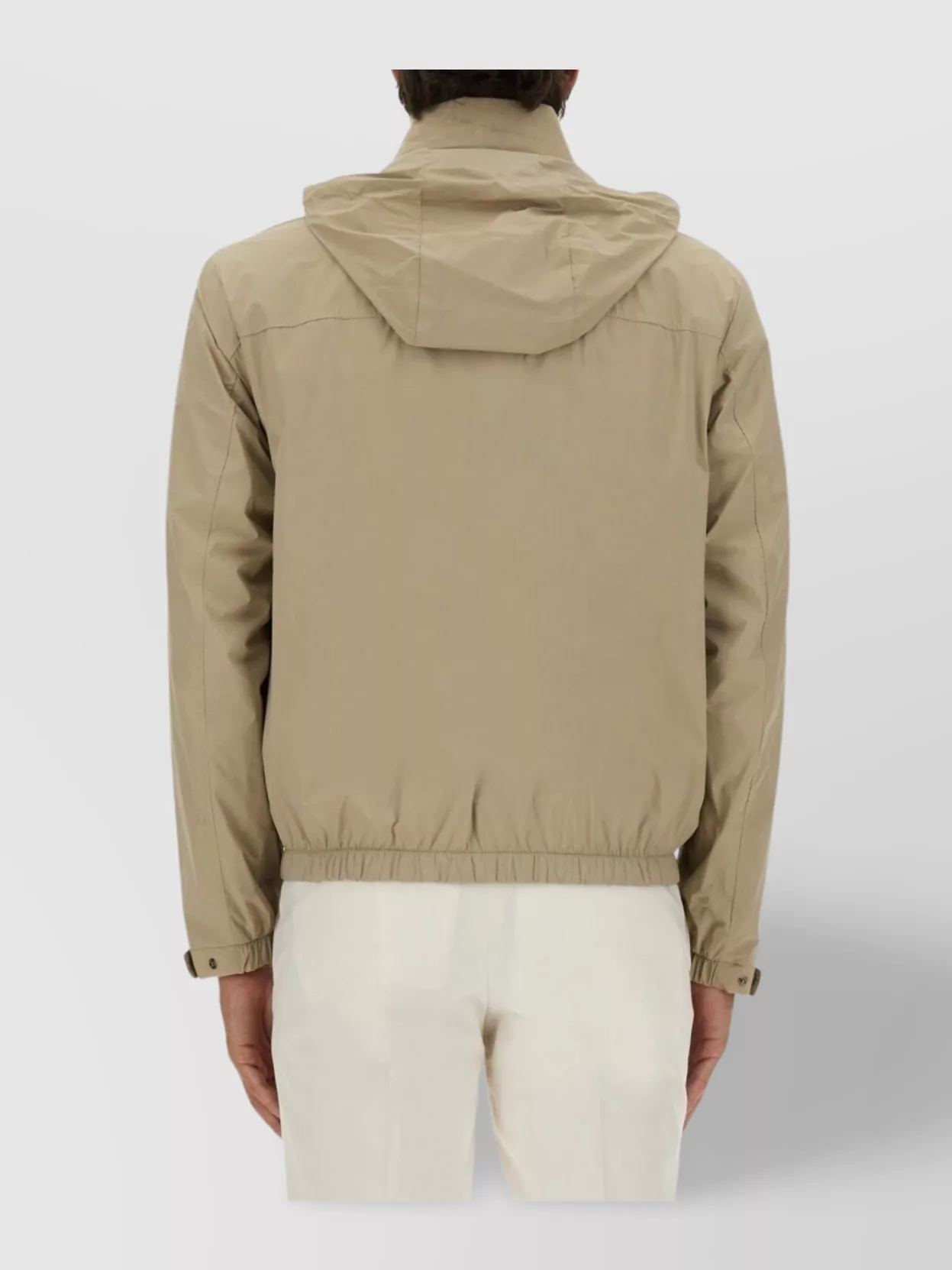 Boss Hooded Coat With Adjustable Cuffs And Zipper Pockets