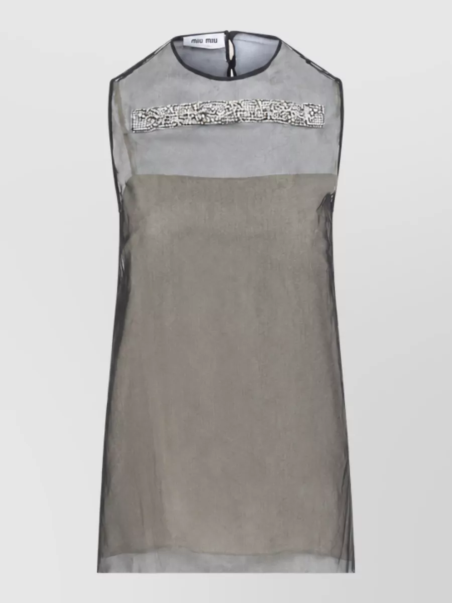 Miu Miu Cotton sleeveless mini dress