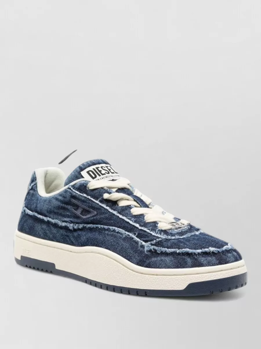 Diesel Denim distressed low-top sneakers