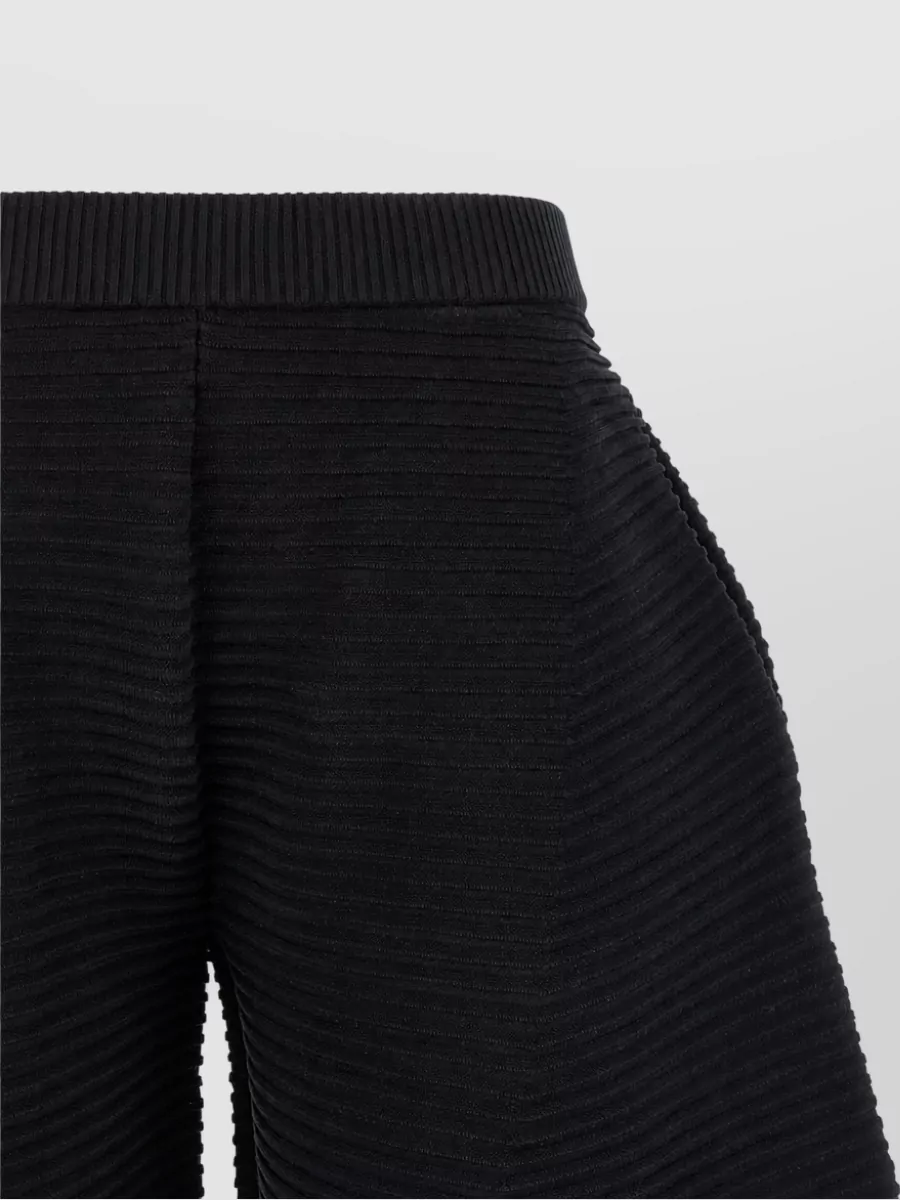 Issey Miyake Ribbed Cropped Wide-Leg Trousers