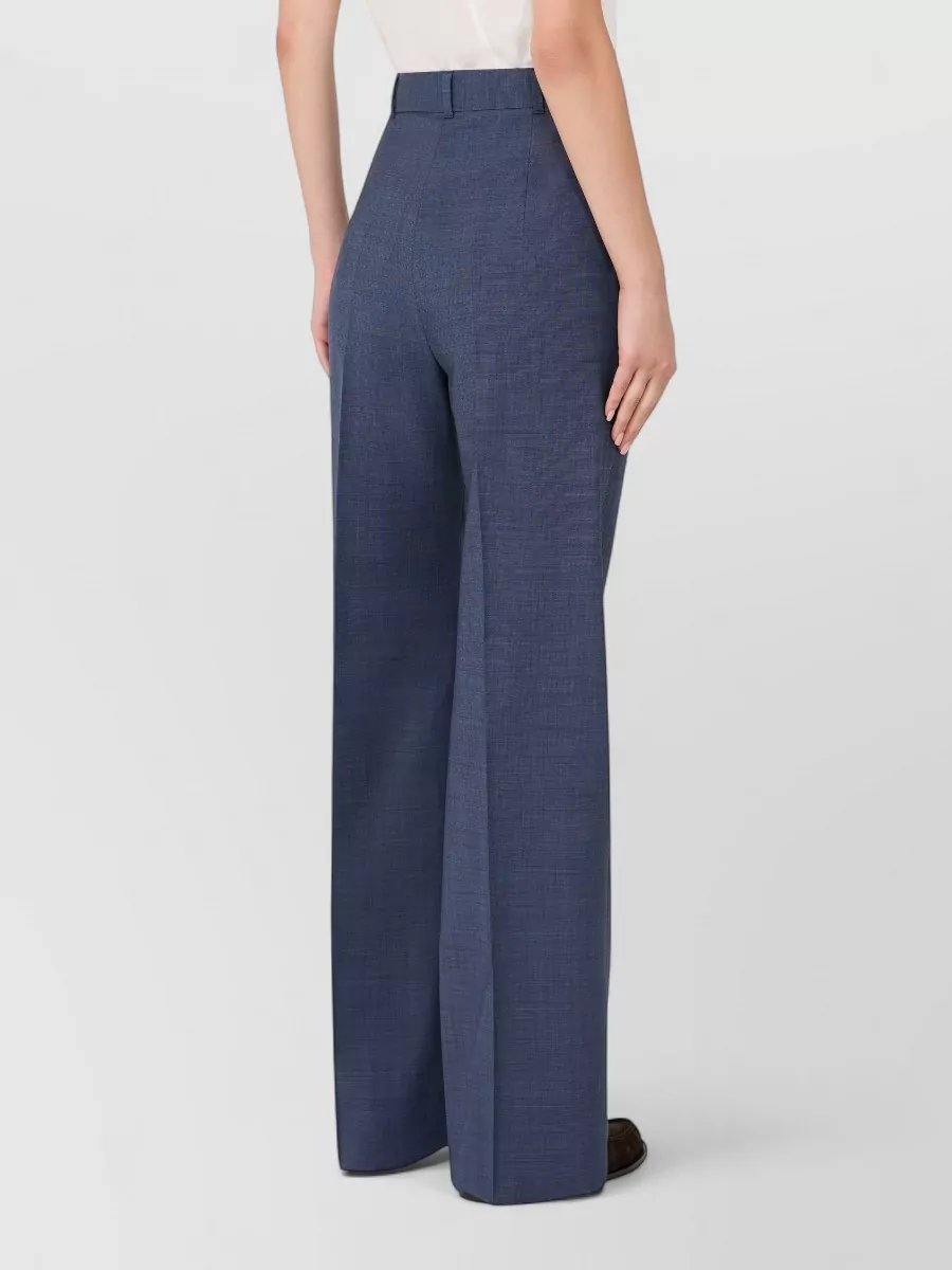 S Max Mara Virgin Wool High-Rise Straight-Leg Suit Trousers