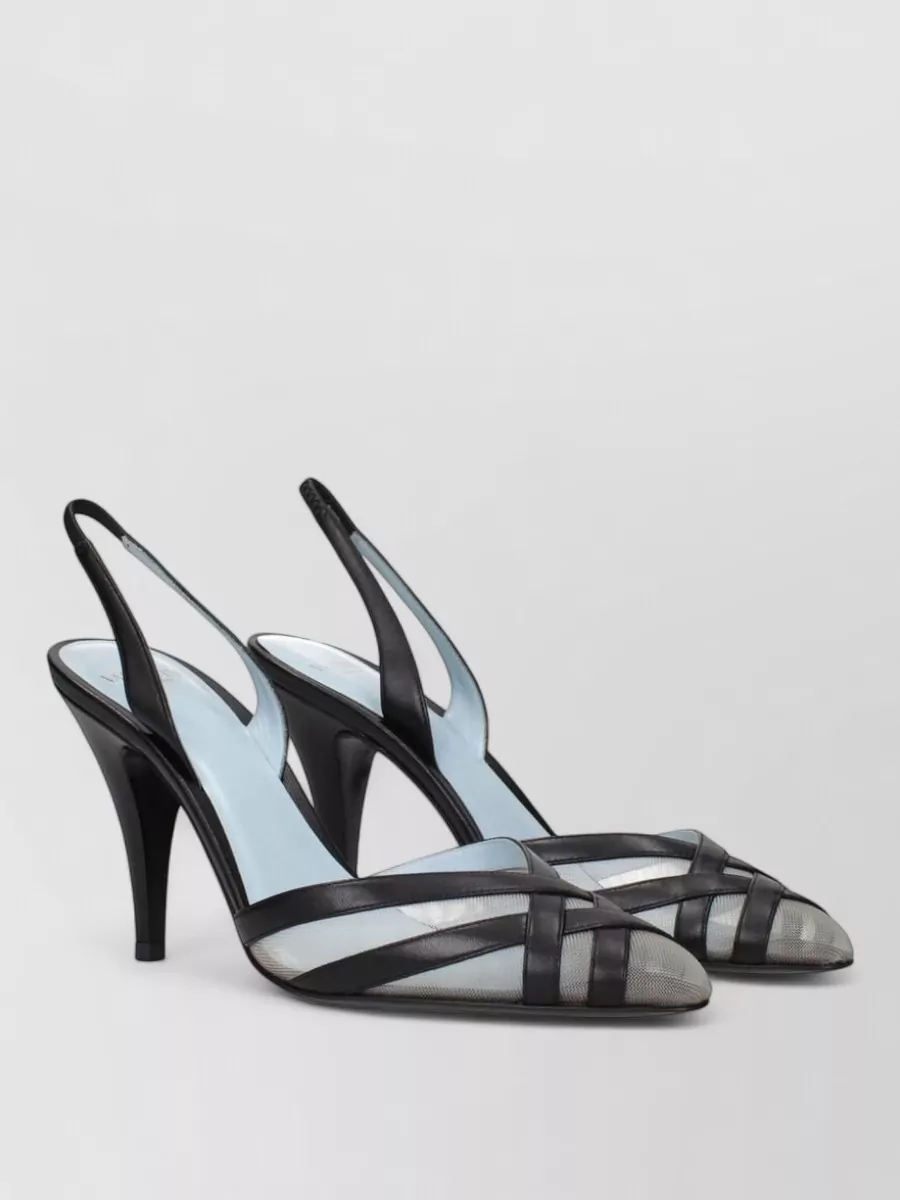 Valentino Garavani Leather Woven Slingback Sandals