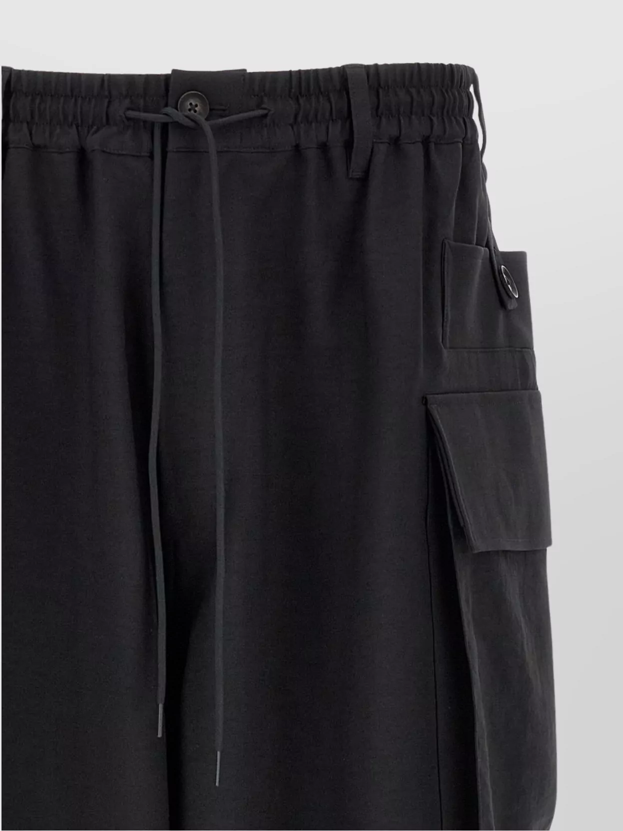 Y-3 Cargo Pants With Button Detail And Pockets