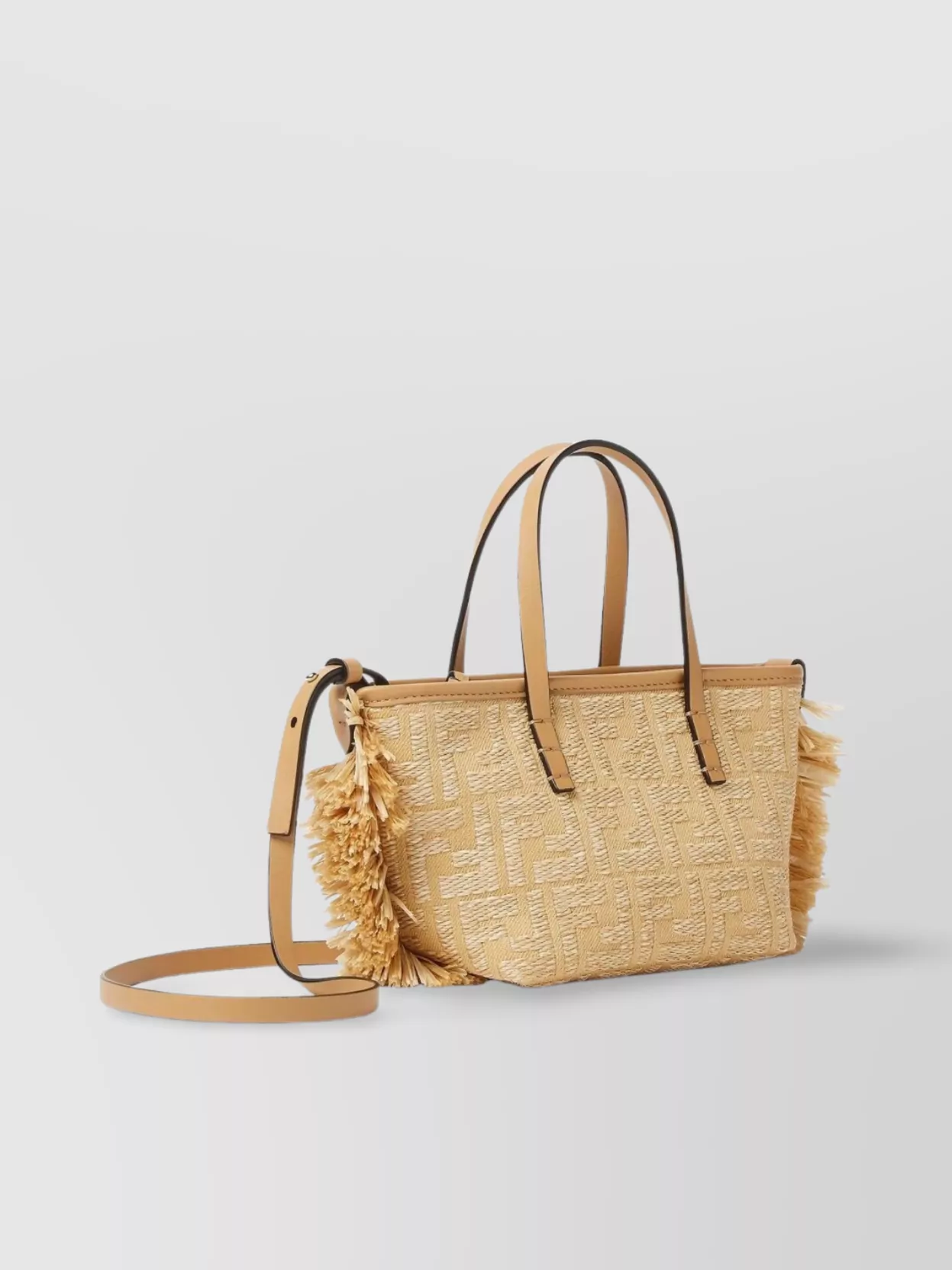 Fendi Textured Fringe Mini Bag Handles