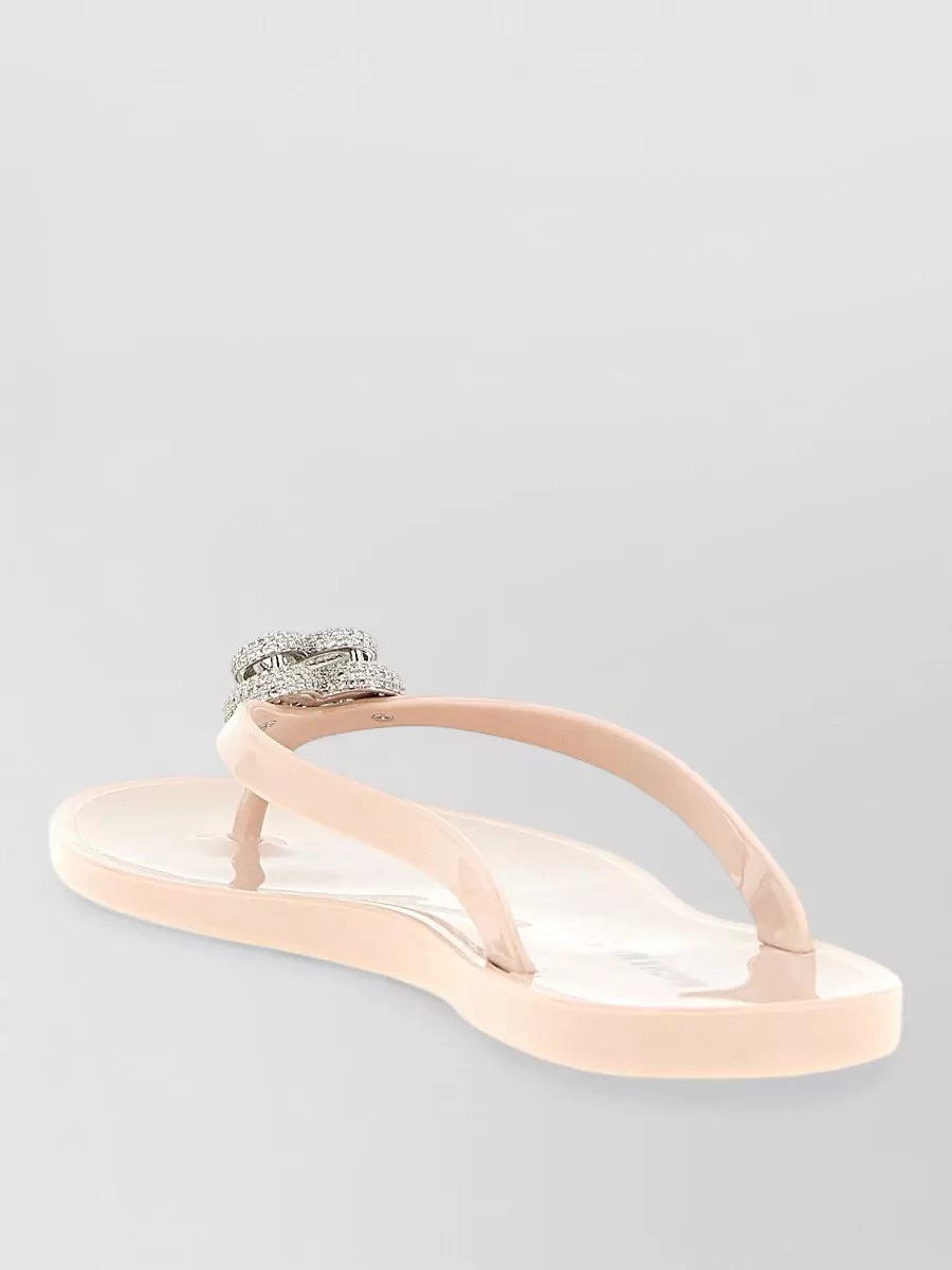 Mach & Mach Crystal-Embellished Thong Sandals